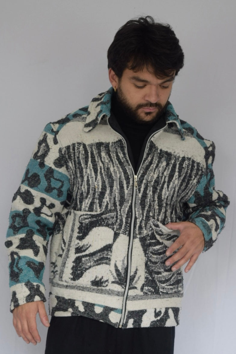 Chaqueta de tela recuperada, Talla M