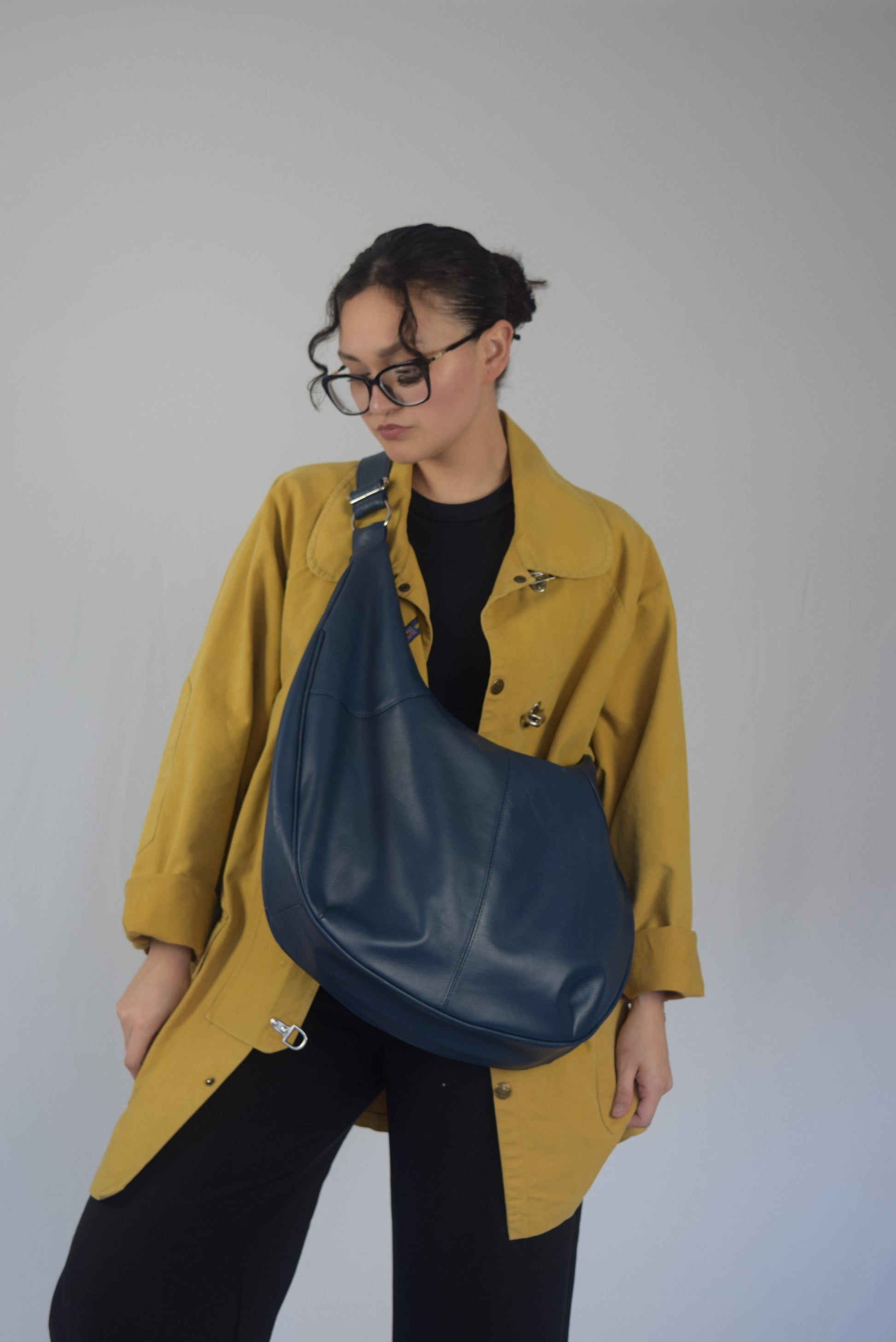 Bag en 100% cuero azul