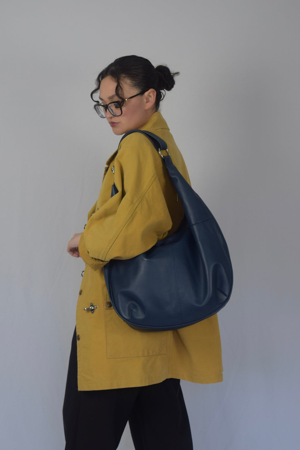 Bag en 100% cuero azul