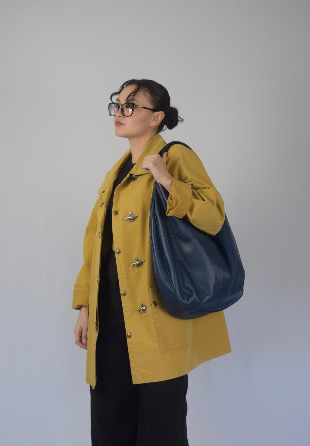 Bag en 100% cuero azul