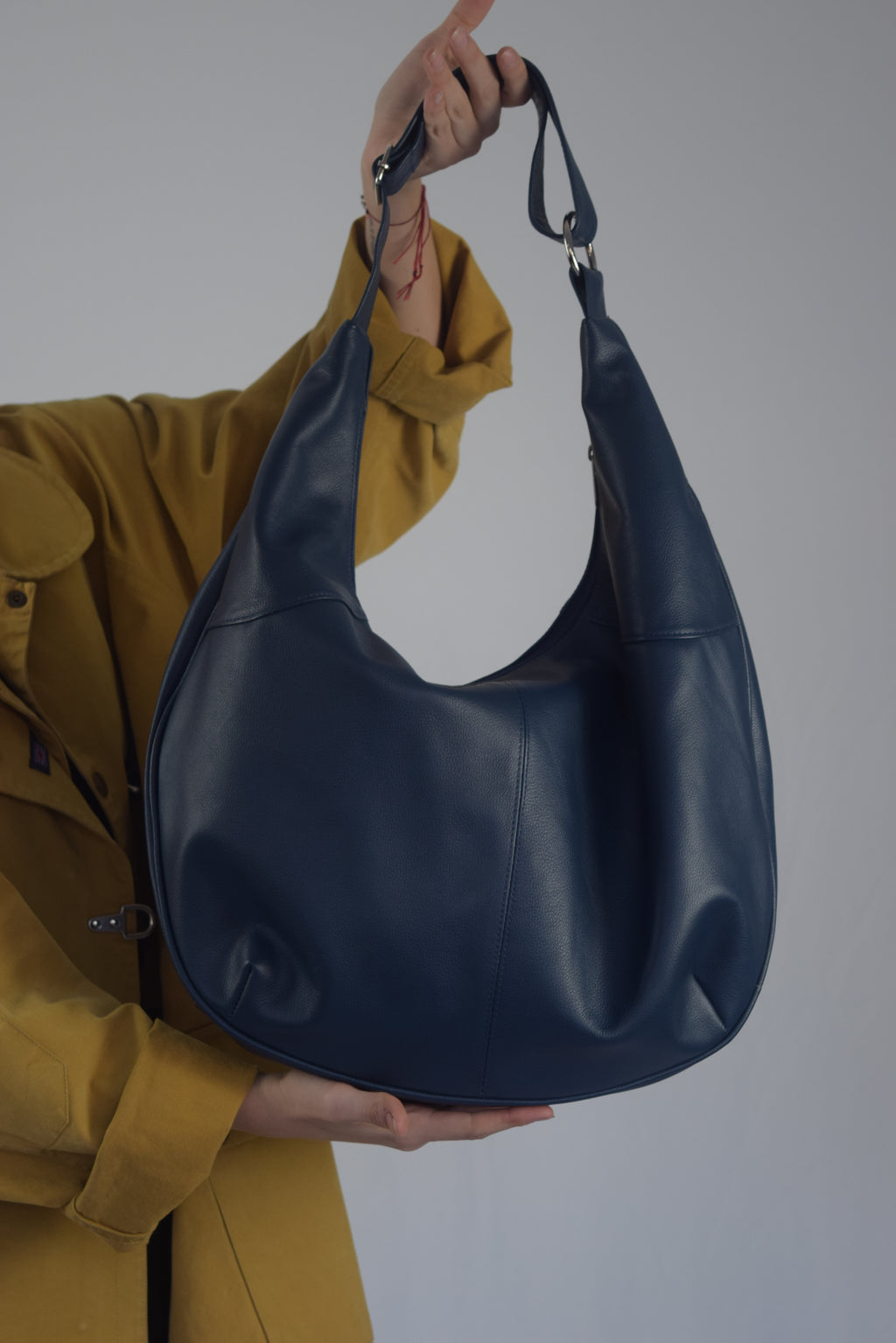 Bag en 100% cuero azul