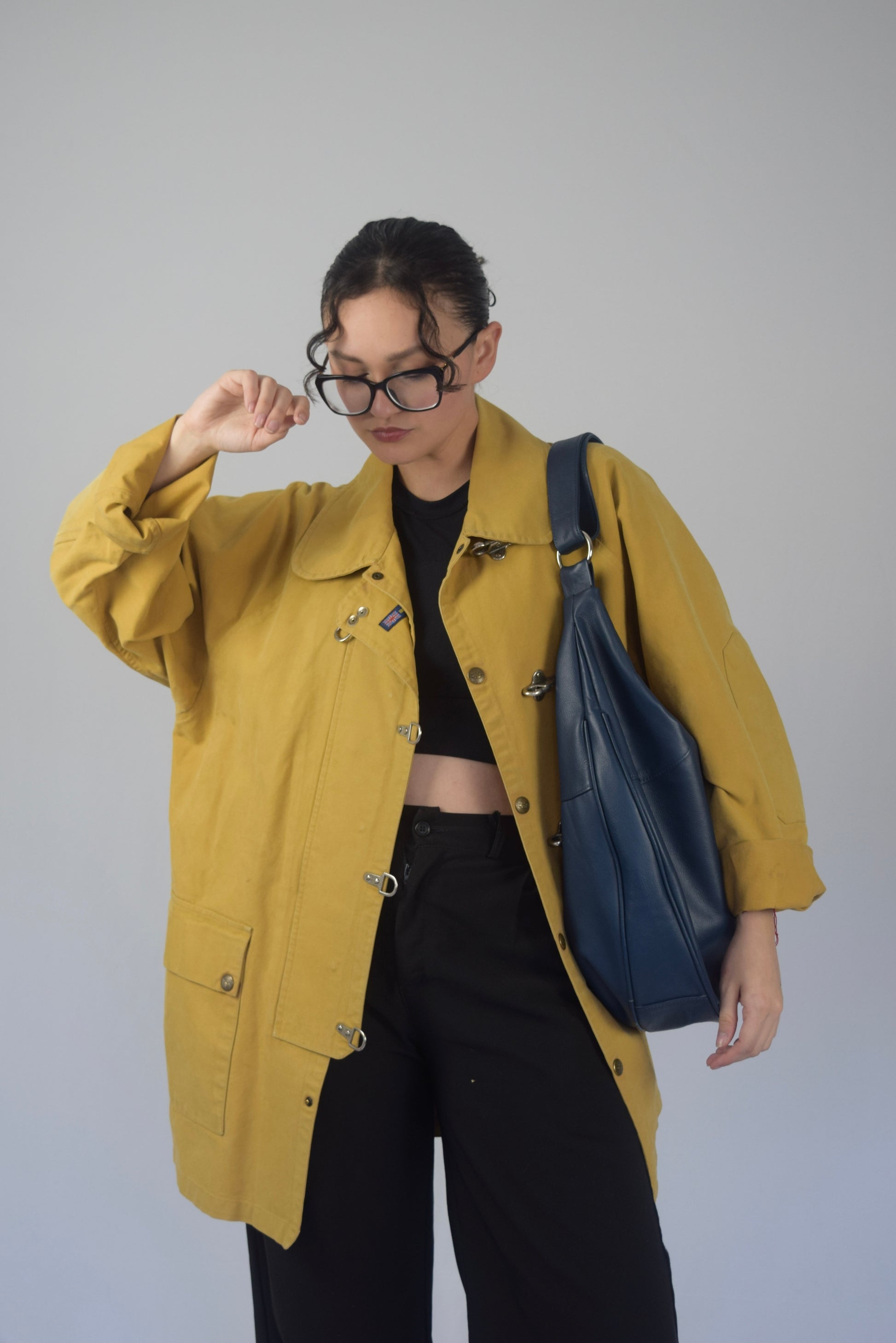 Bag en 100% cuero azul