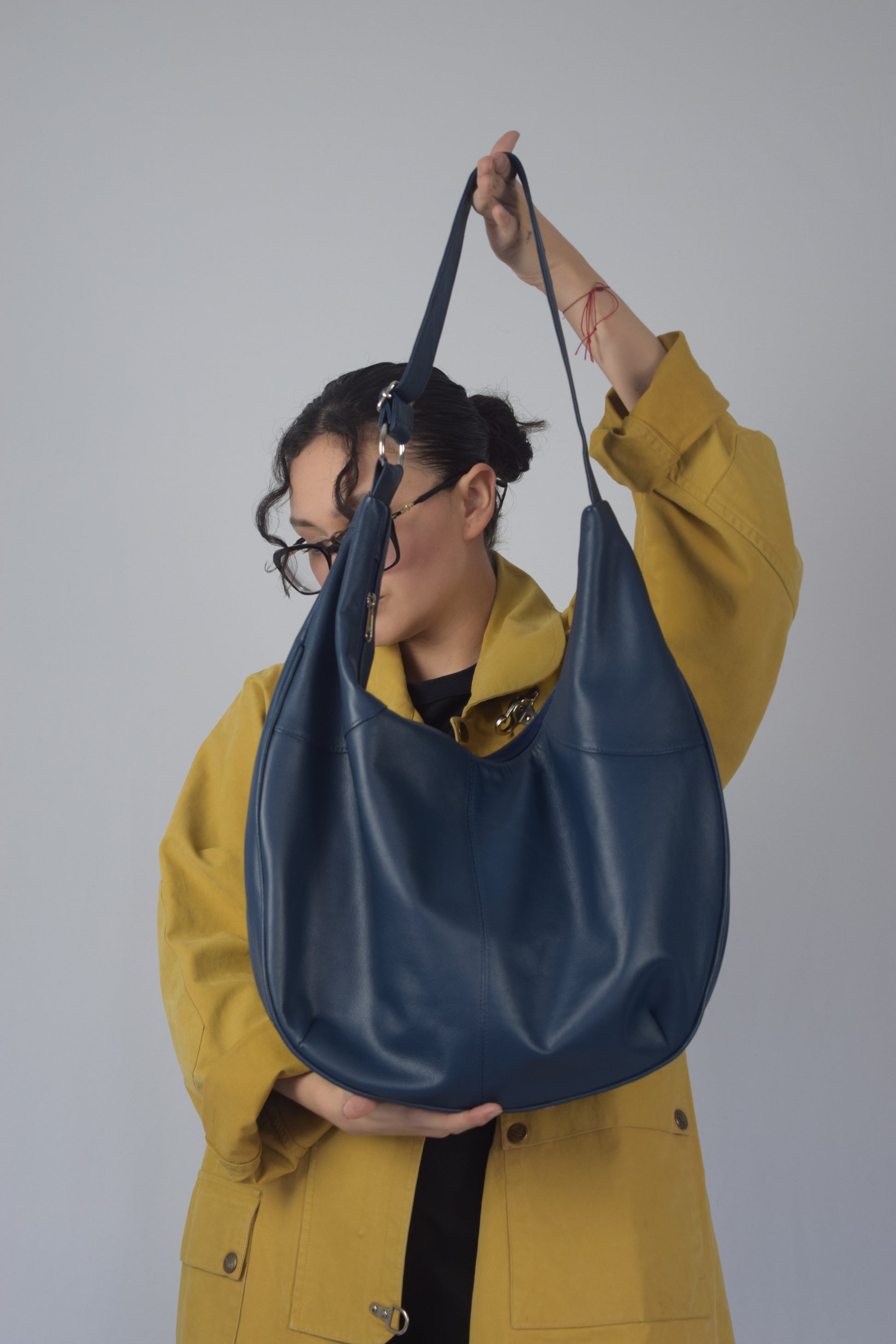 Bag en 100% cuero azul