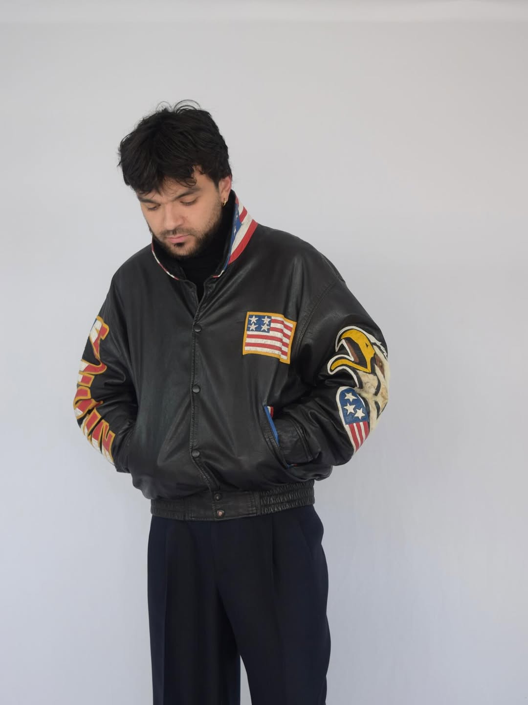 Chaqueta 100% cuero vintage&nbsp;