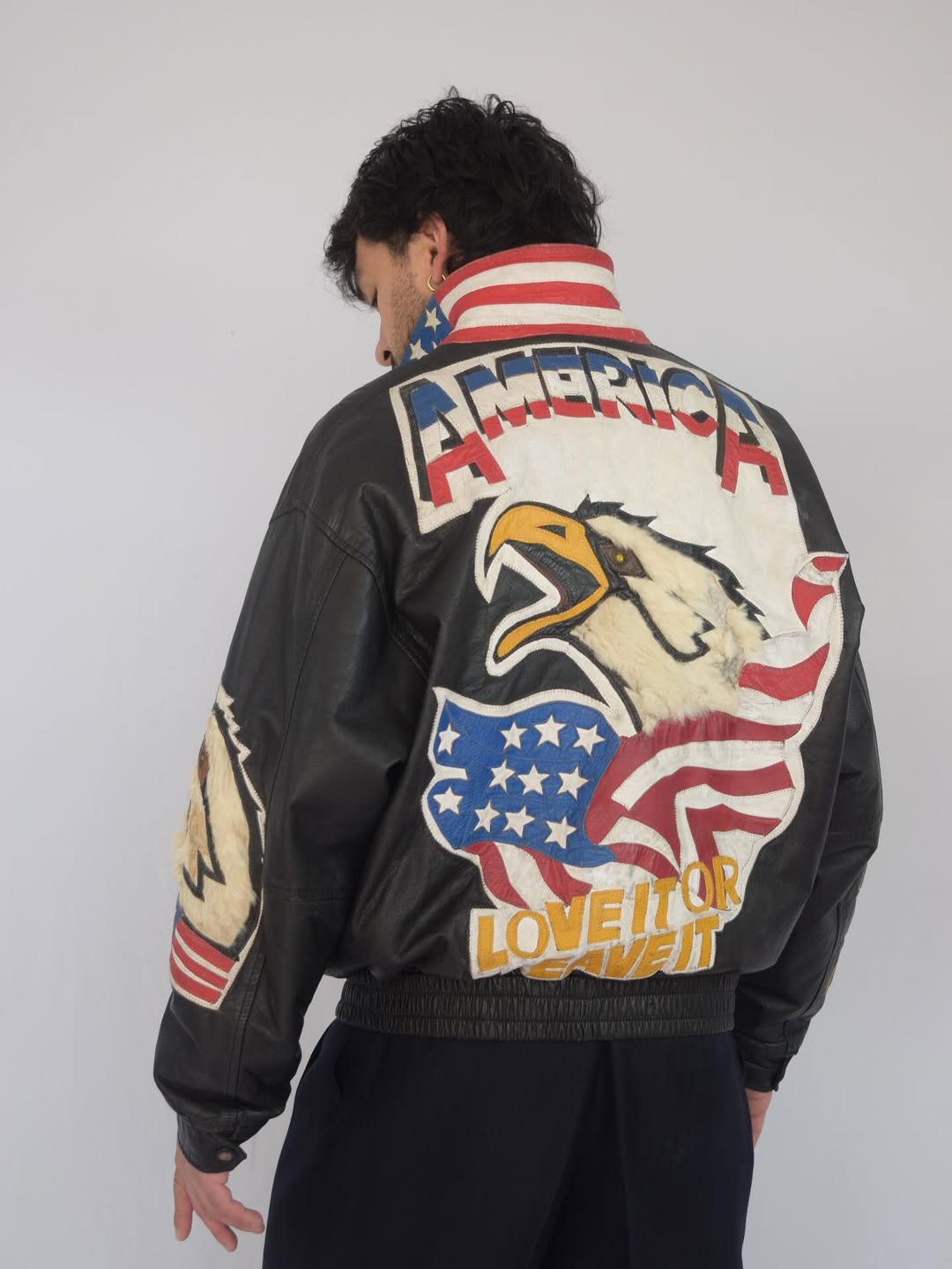 Chaqueta 100% cuero vintage&nbsp;