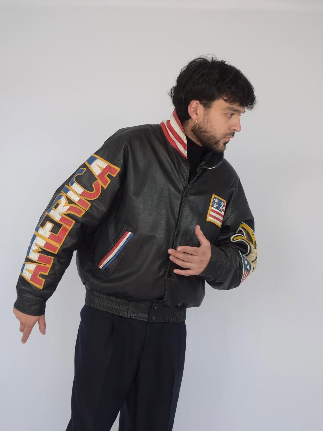 Chaqueta 100% cuero vintage&nbsp;