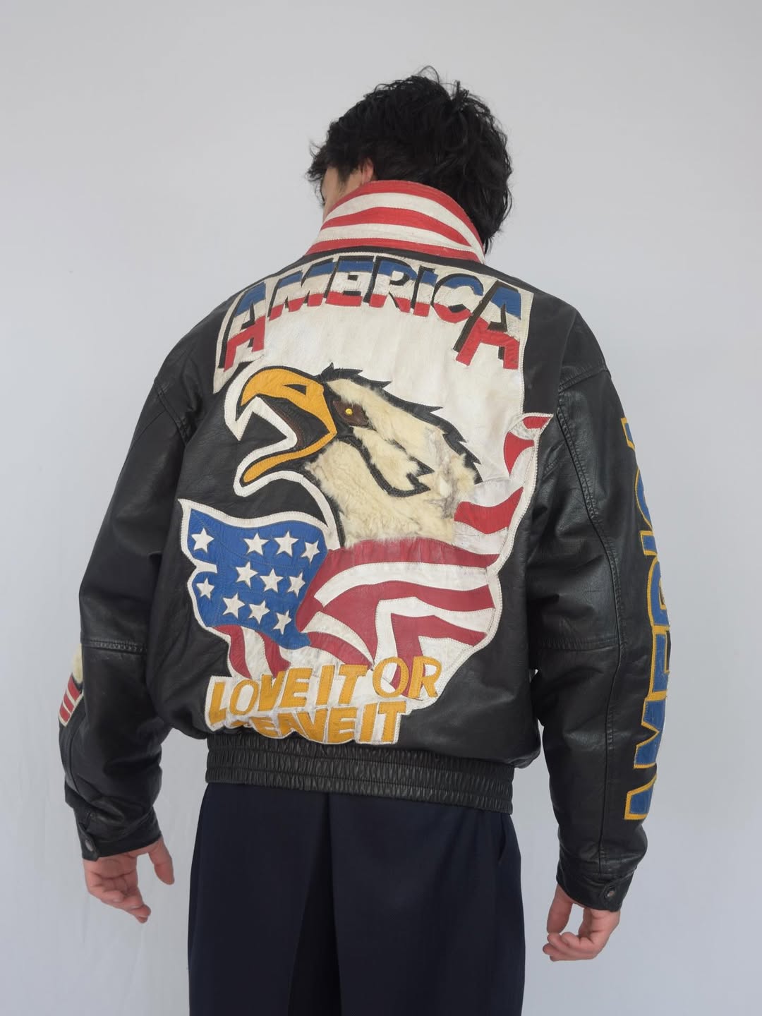 Chaqueta 100% cuero vintage&nbsp;