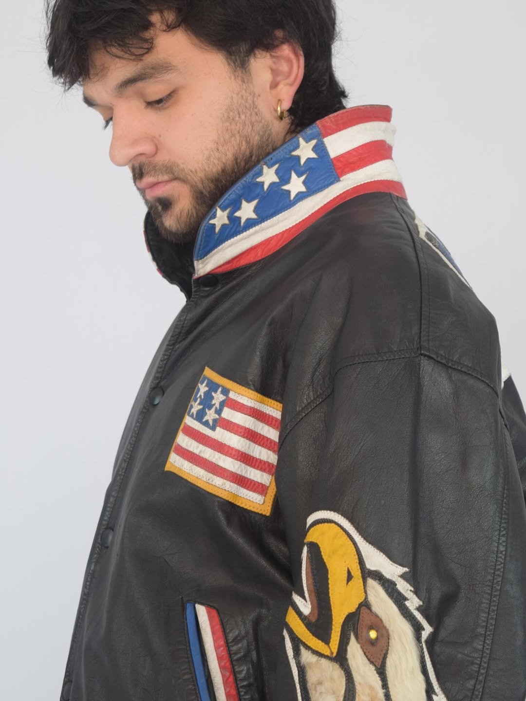 Chaqueta 100% cuero vintage&nbsp;