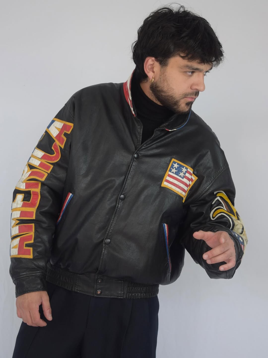 Chaqueta 100% cuero vintage&nbsp;