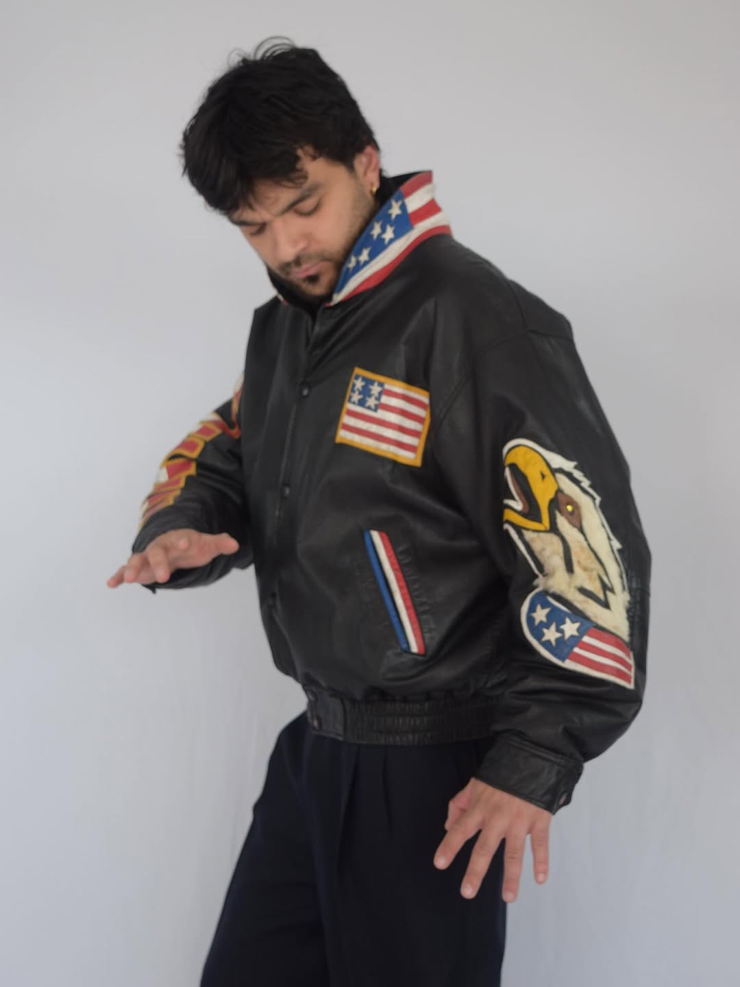 Chaqueta 100% cuero vintage&nbsp;