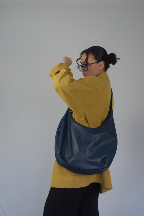 Bag en 100% cuero azul