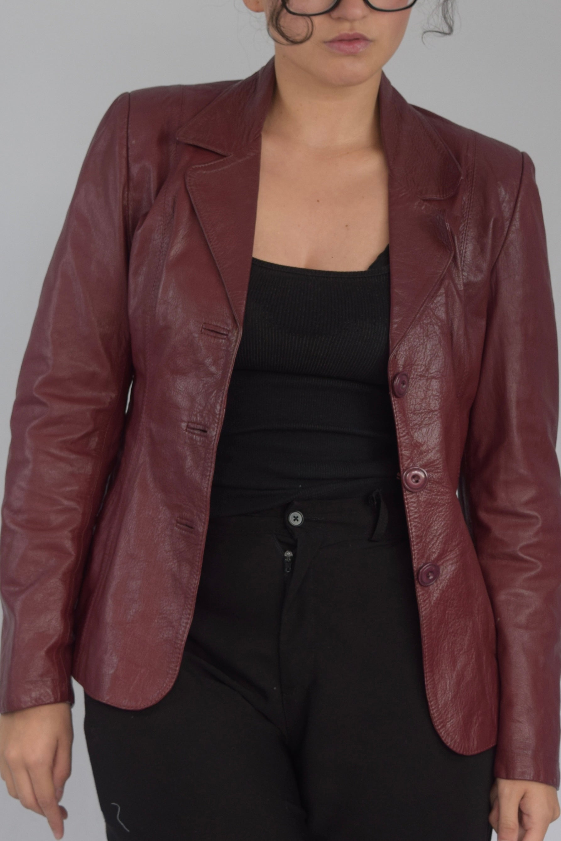 Chaqueta 100% cuero vinio