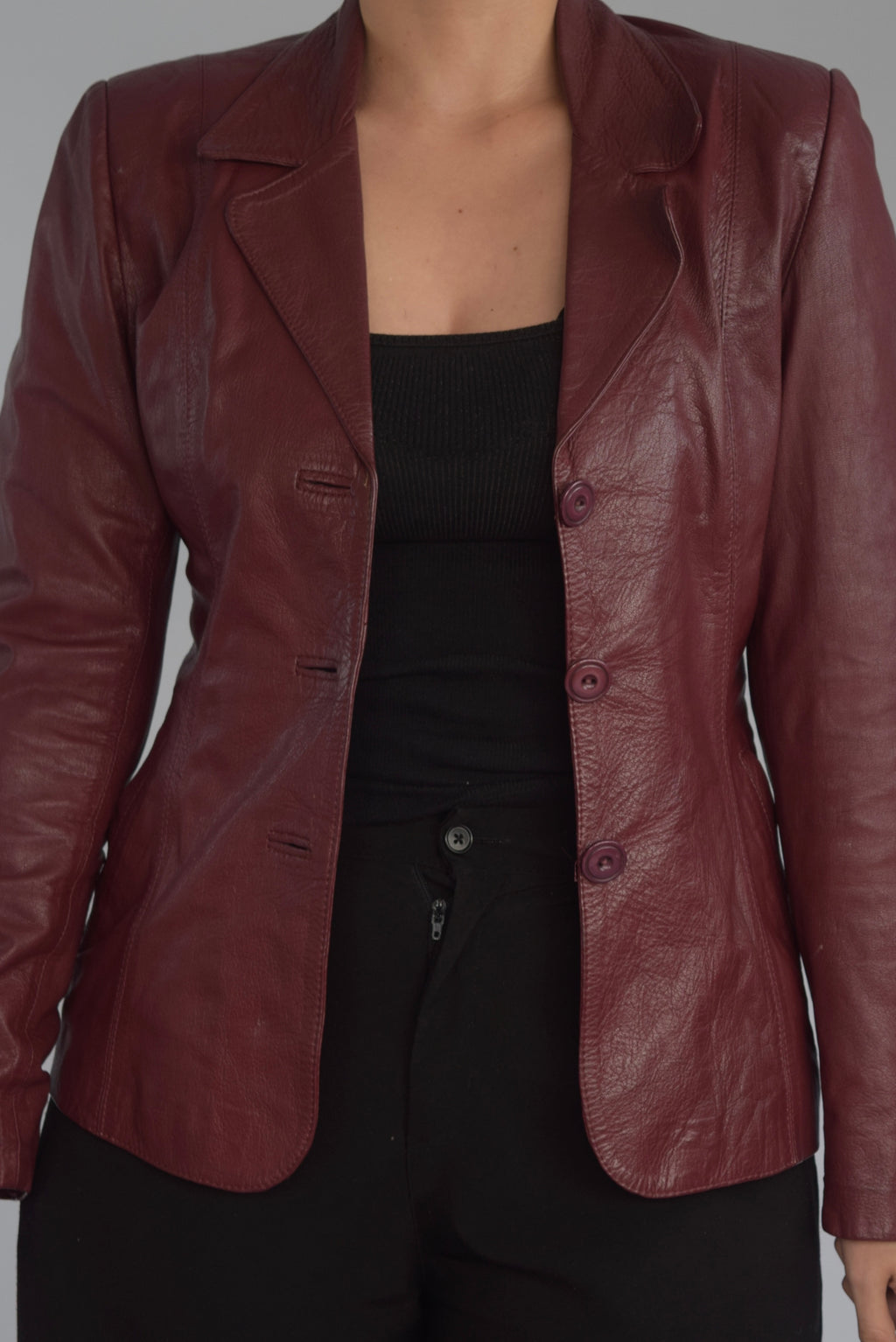 Chaqueta 100% cuero vinio