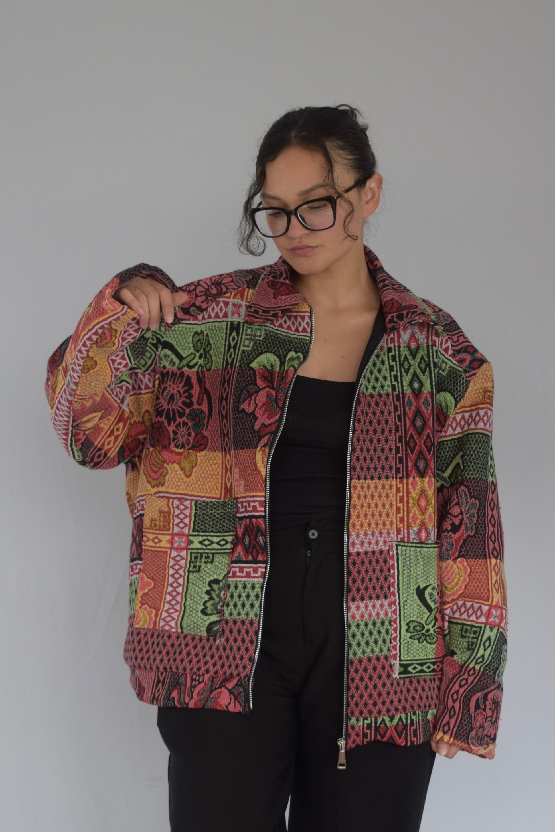 Chaqueta de tela recuperada