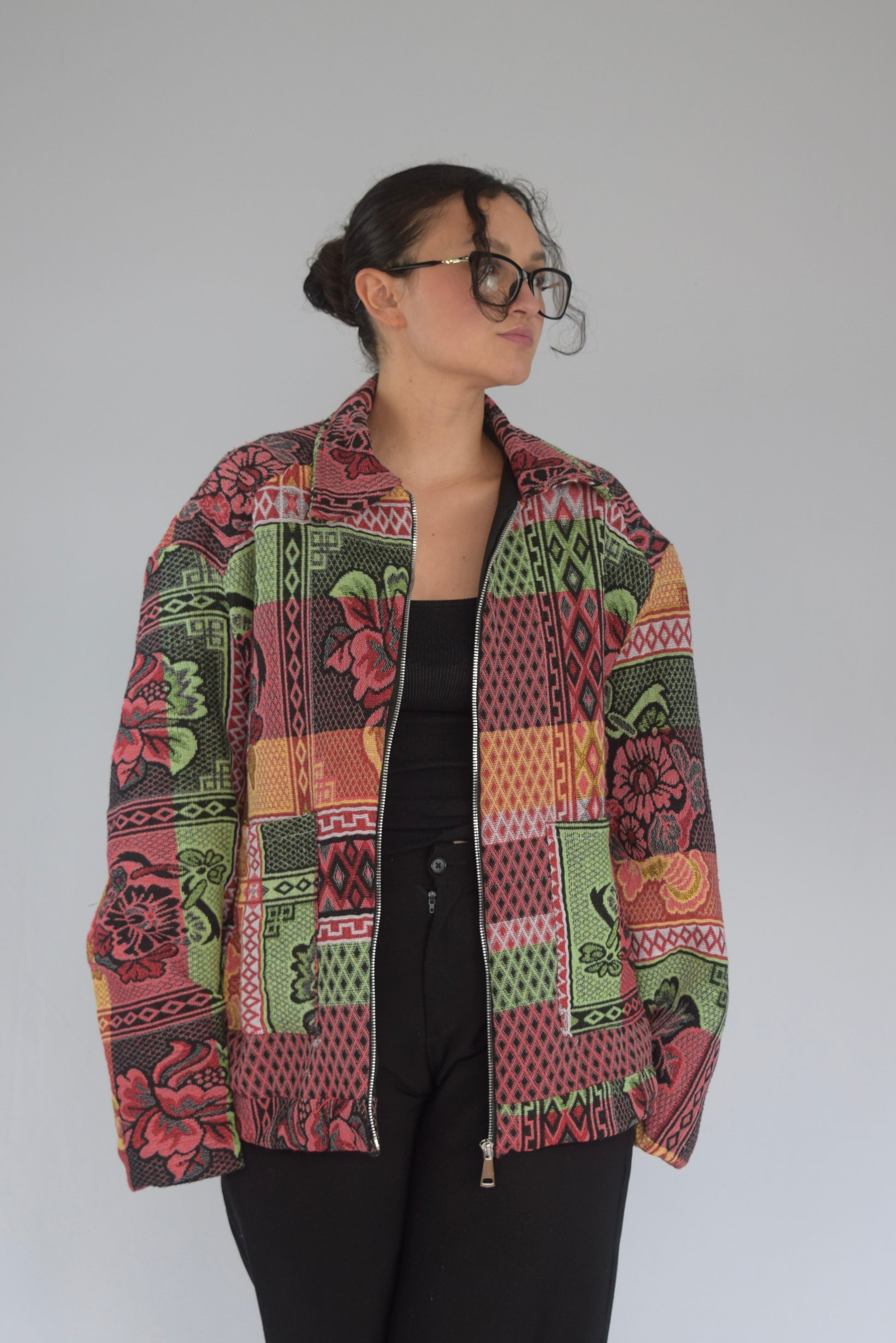 Chaqueta de tela recuperada