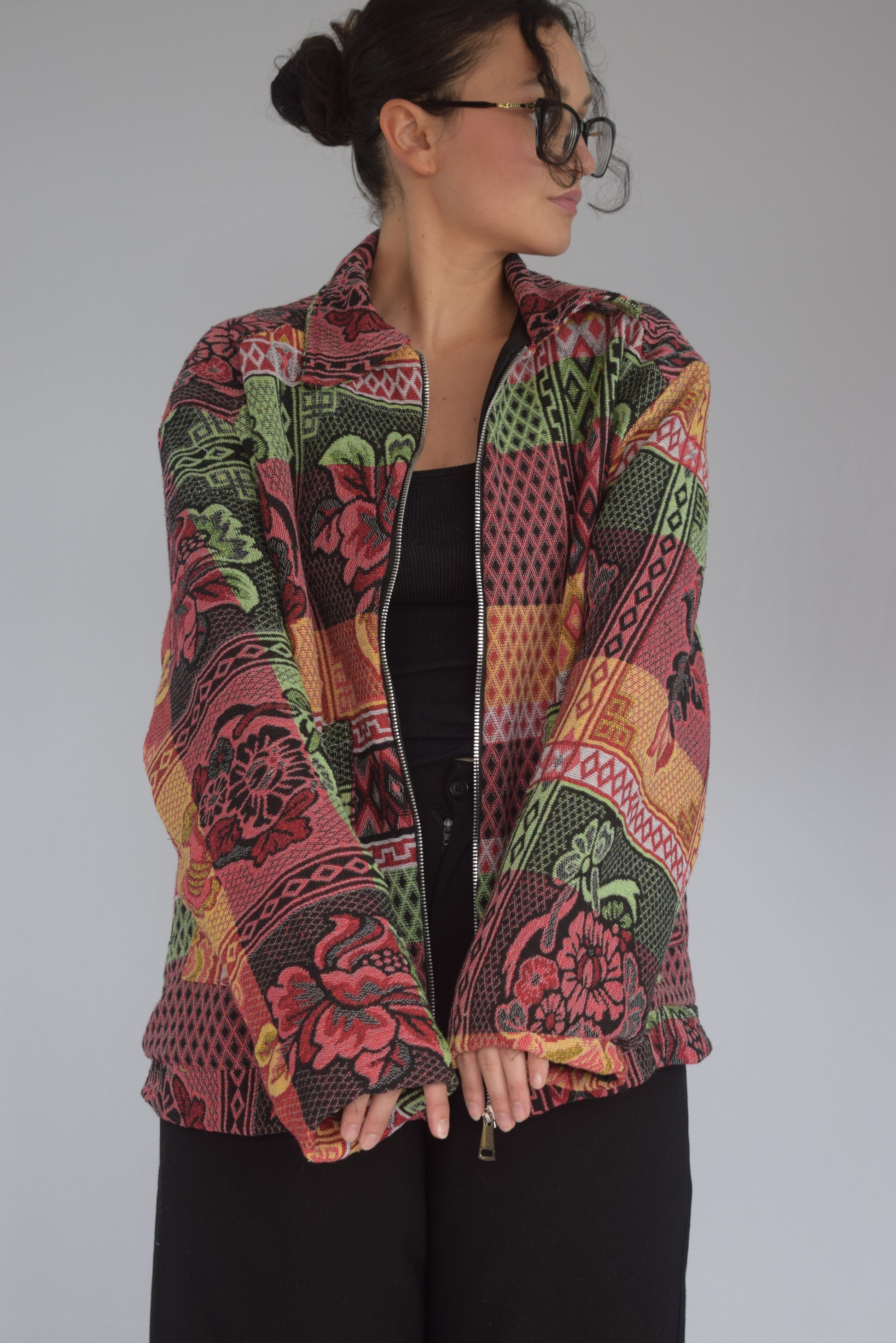 Chaqueta de tela recuperada