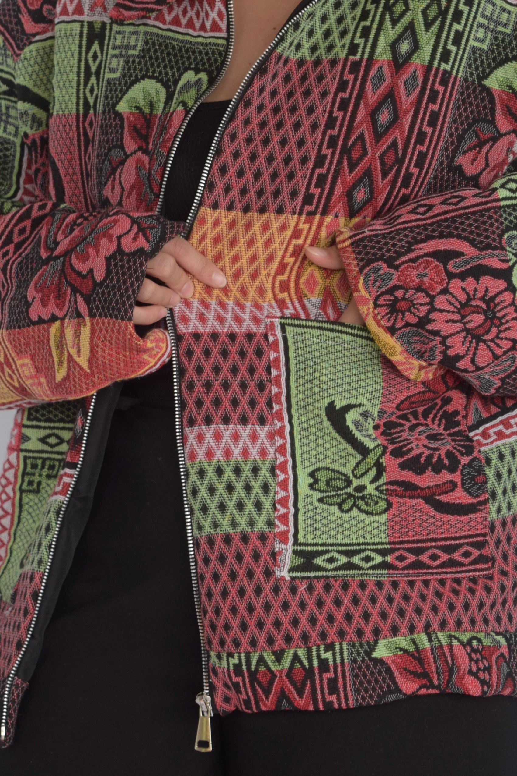 Chaqueta de tela recuperada