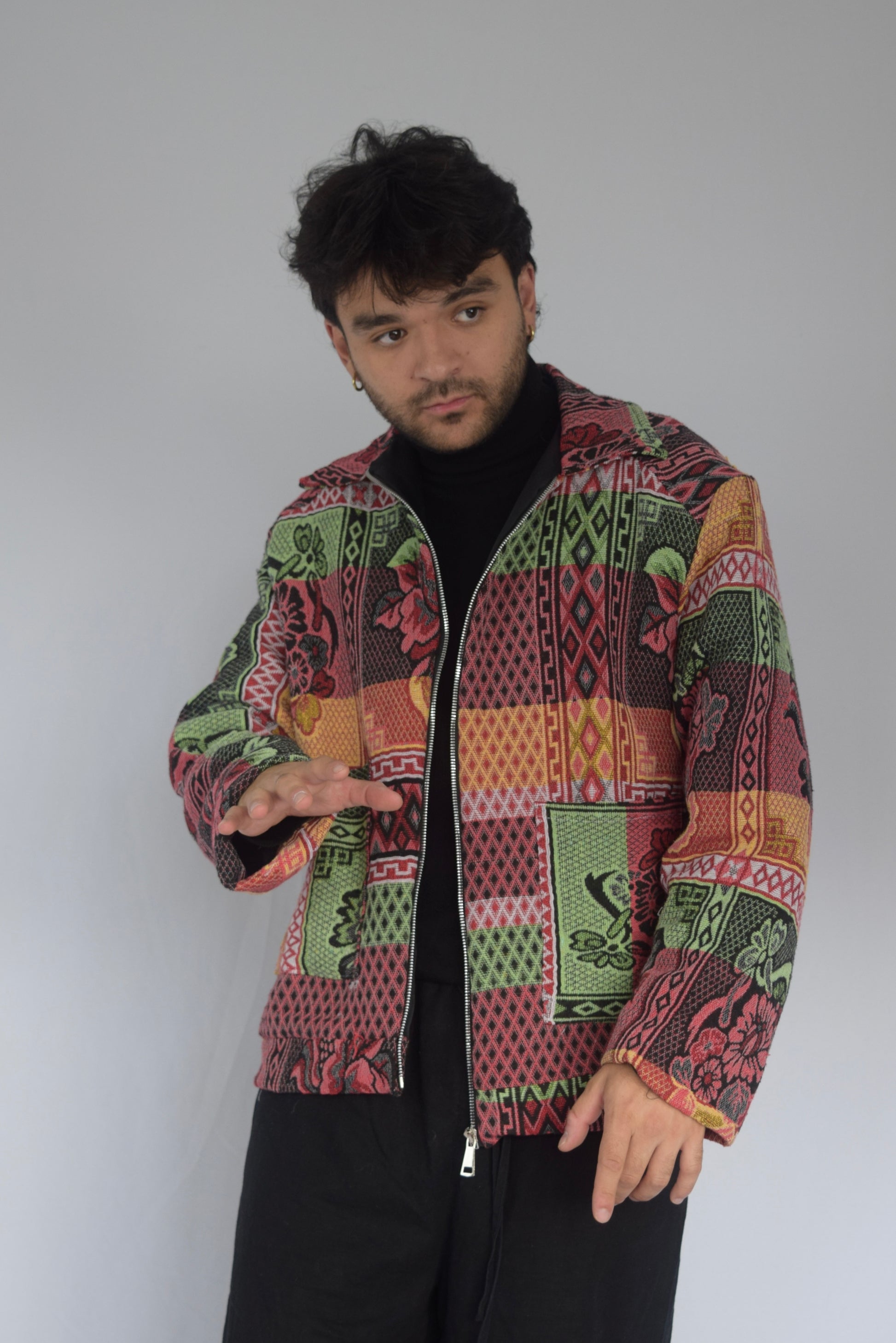 Chaqueta de tela recuperada