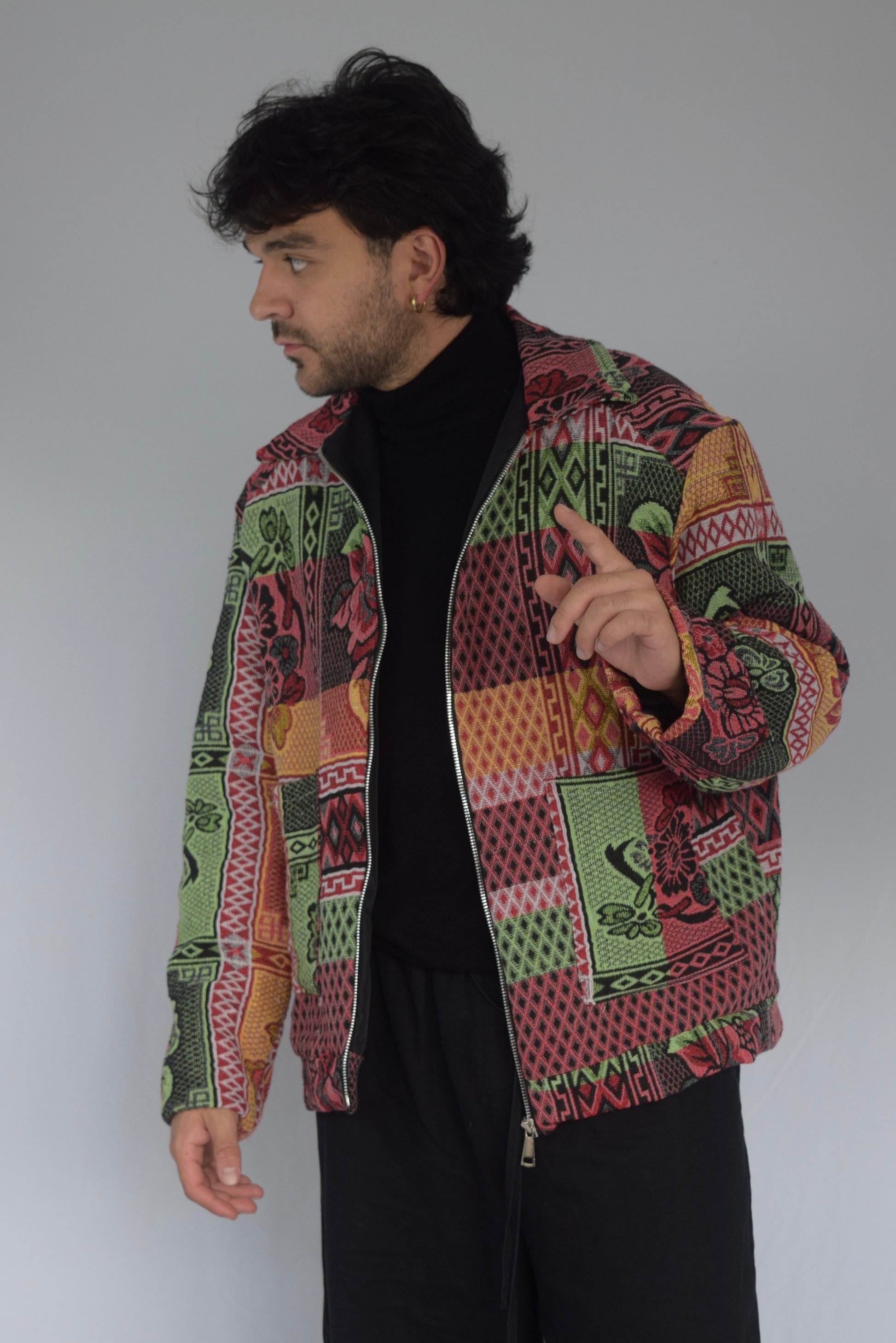 Chaqueta de tela recuperada