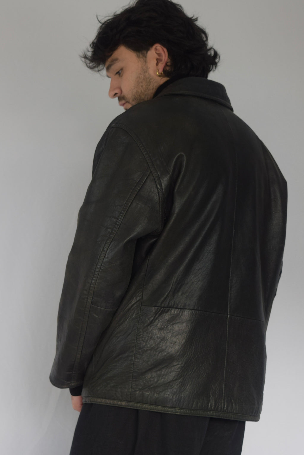 Chaqueta 100% cuero negra
