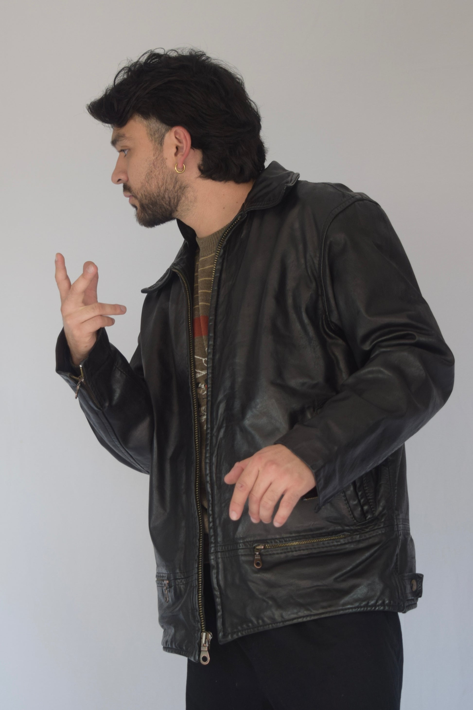 Chaqueta 100% classic cuero