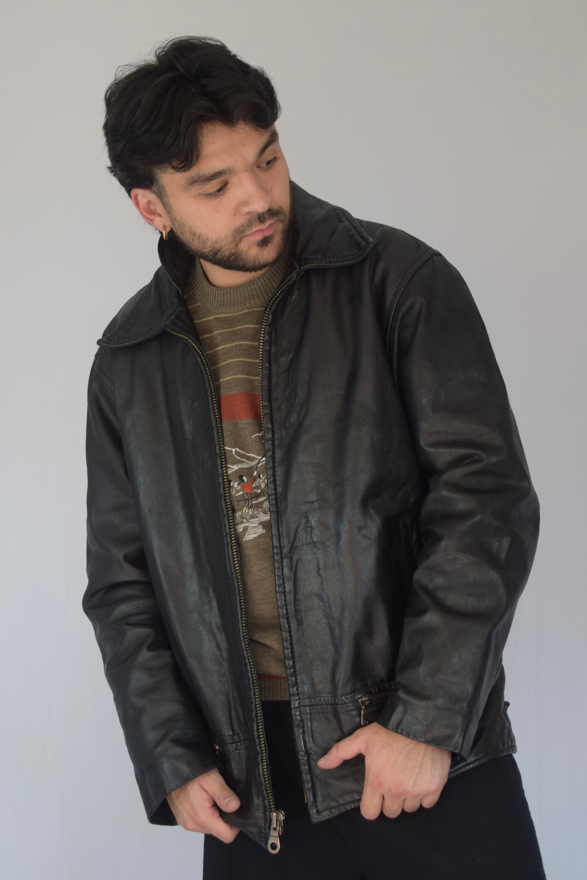 Chaqueta 100% classic cuero