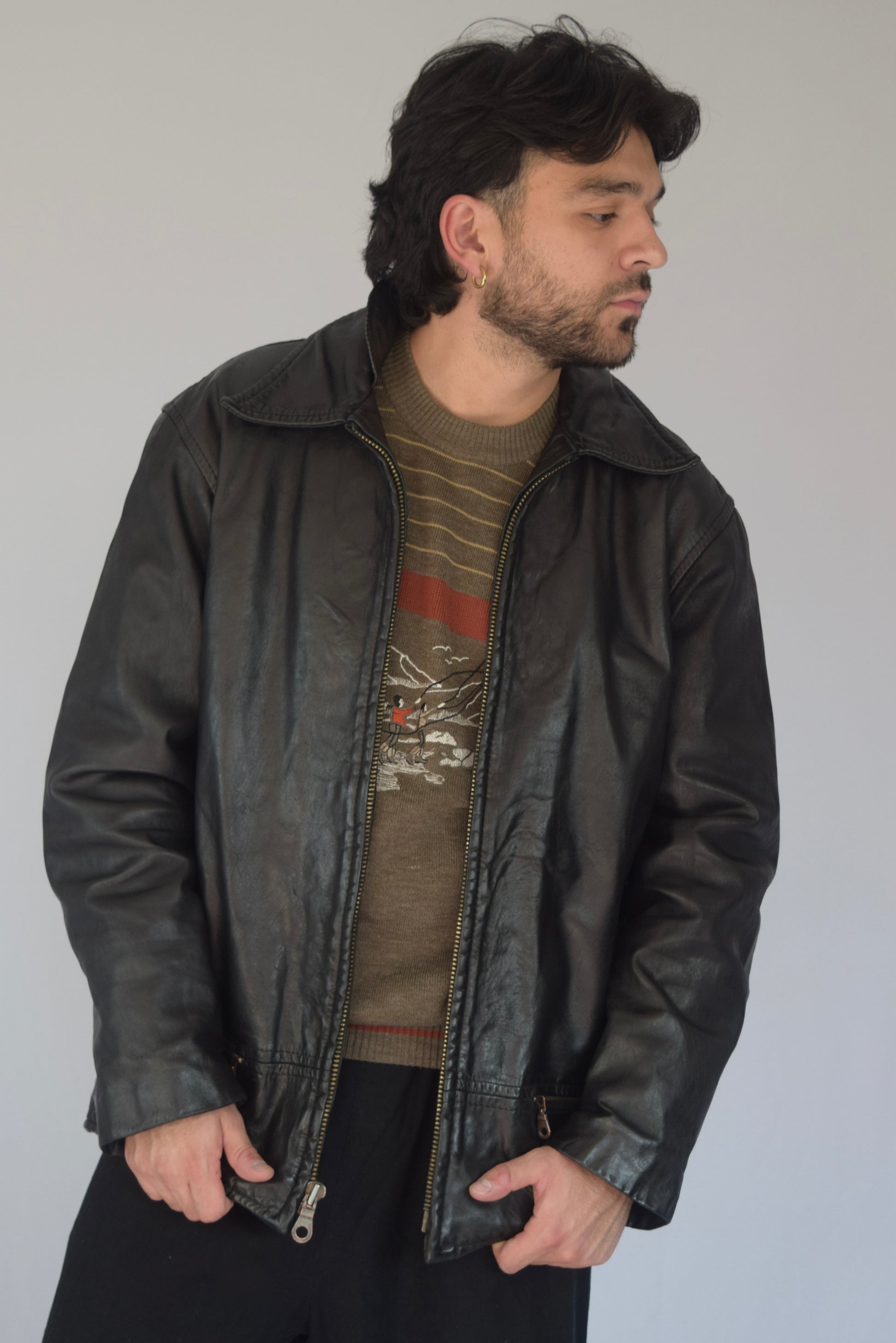 Chaqueta 100% classic cuero