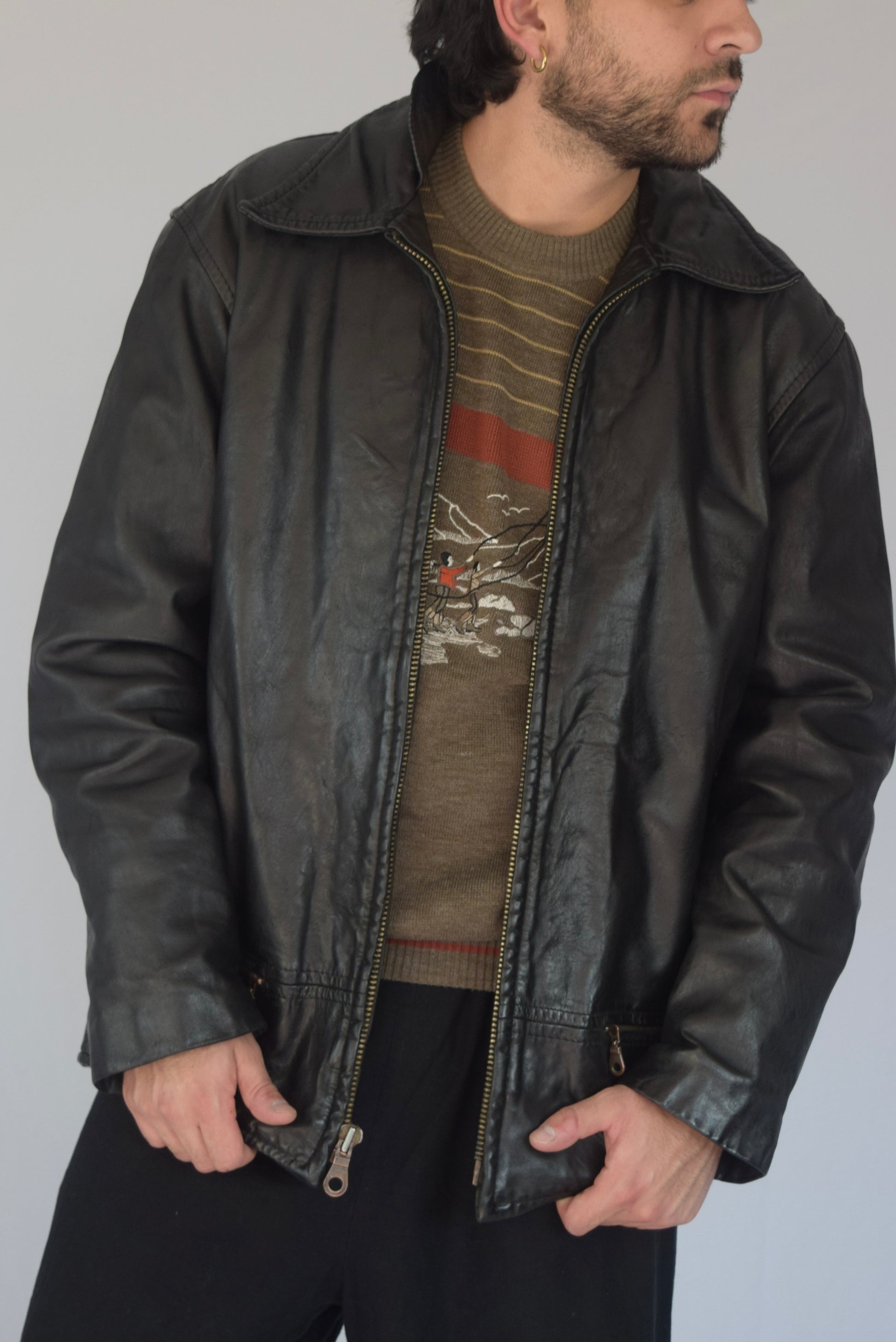 Chaqueta 100% classic cuero