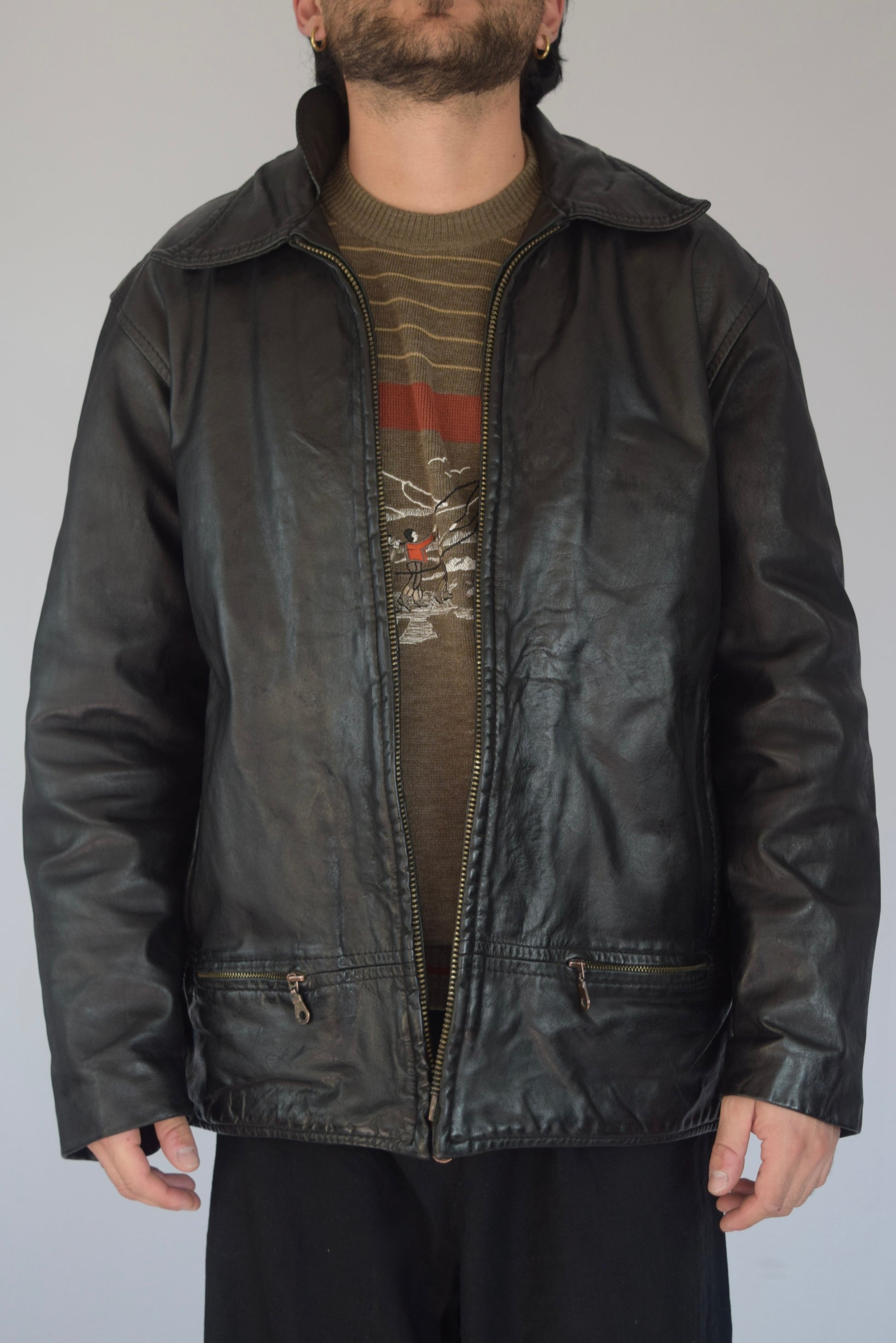 Chaqueta 100% classic cuero