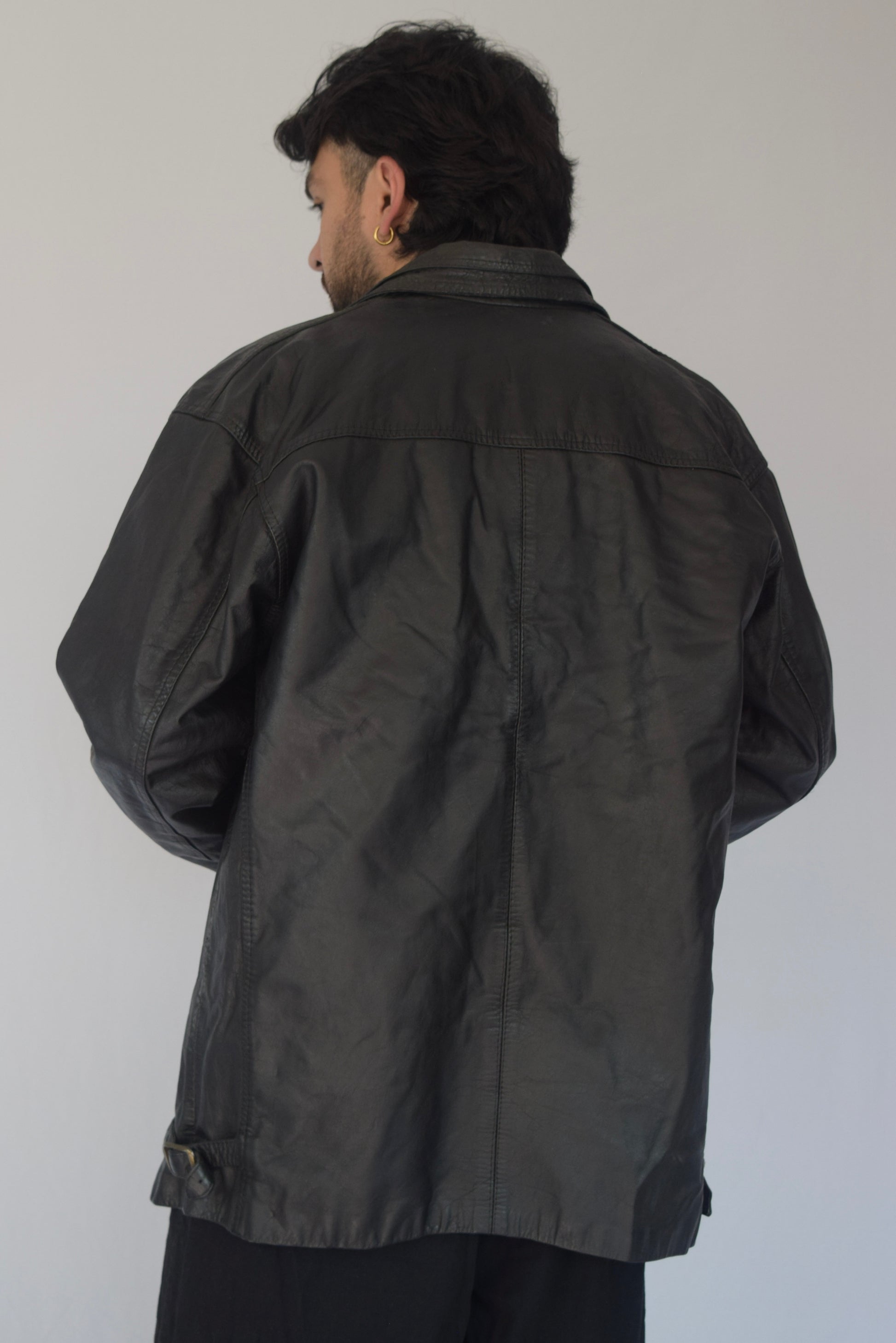 Gabardina 100% cuero