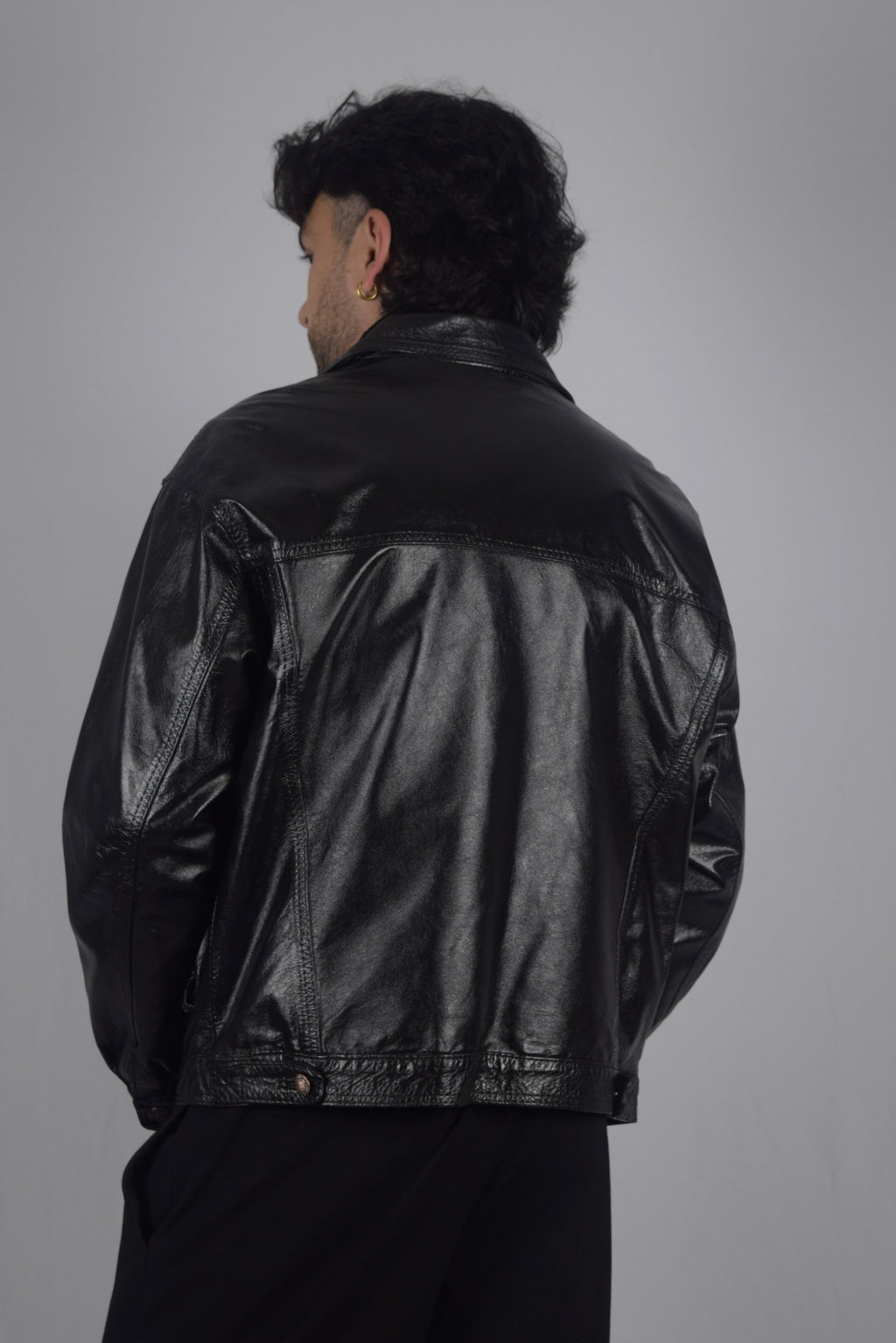 Chaqueta 100% cuero negra