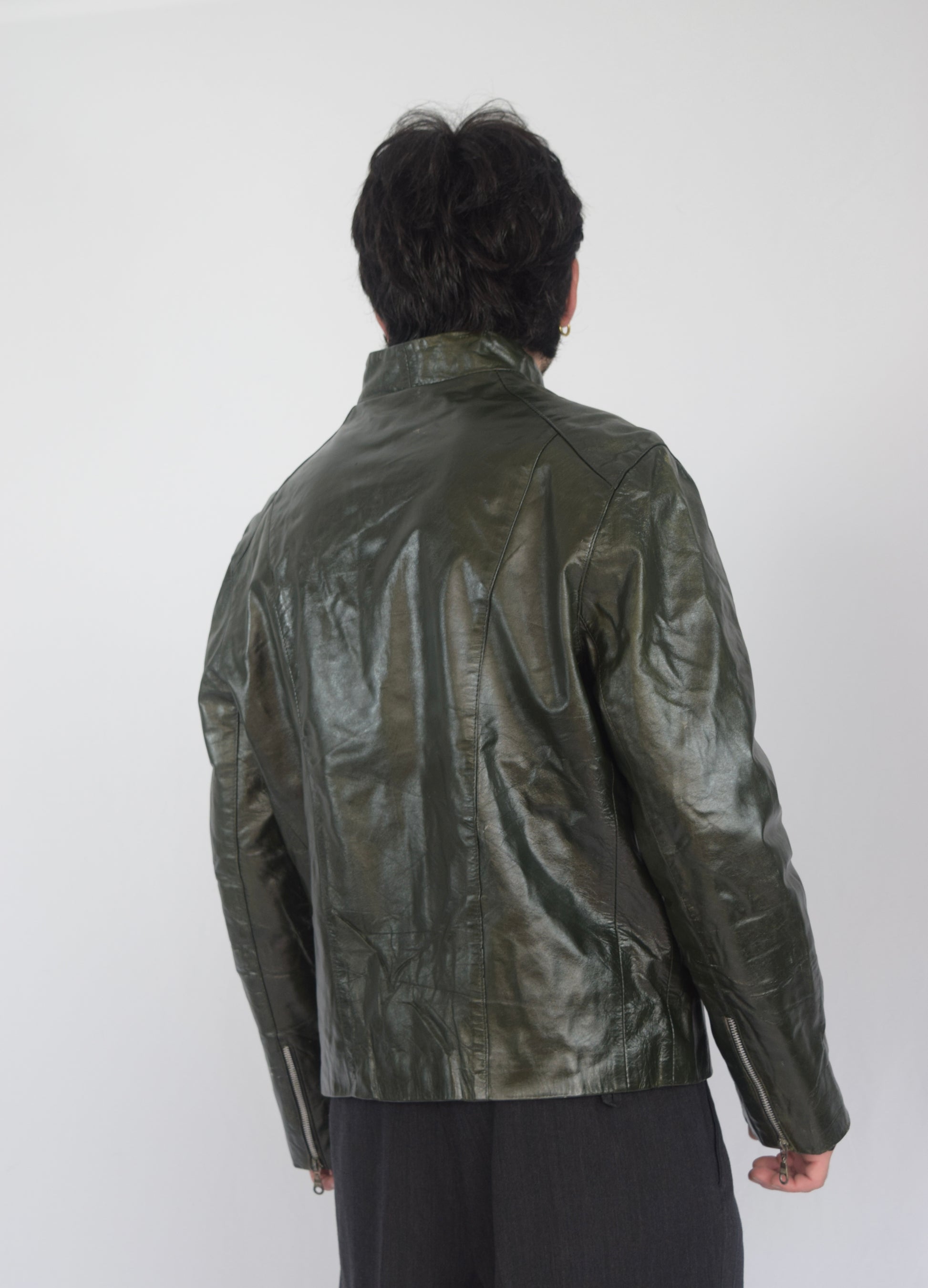 Chaqueta verde 100% cuero