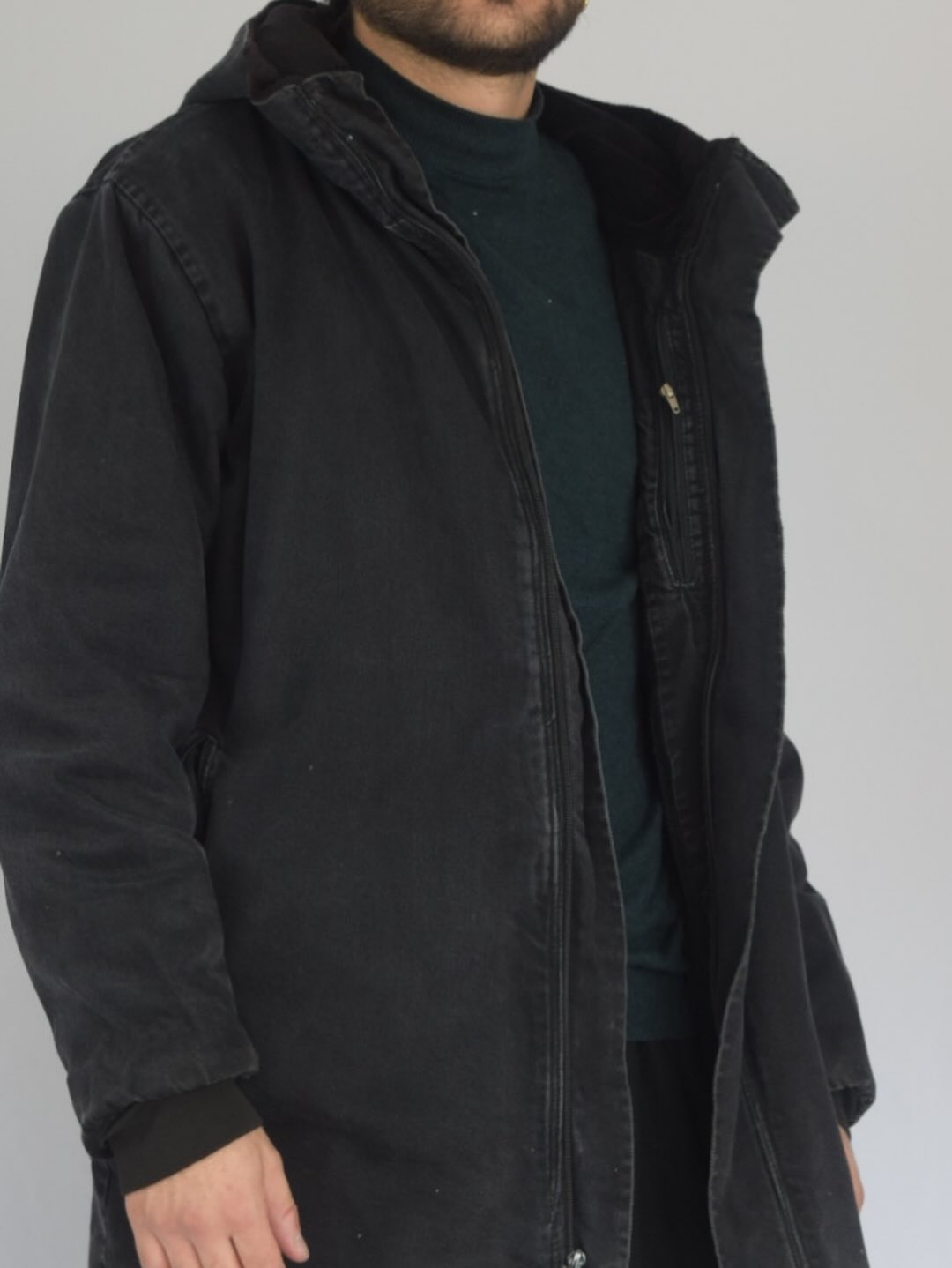 Gabardina denim urbano, Talla M