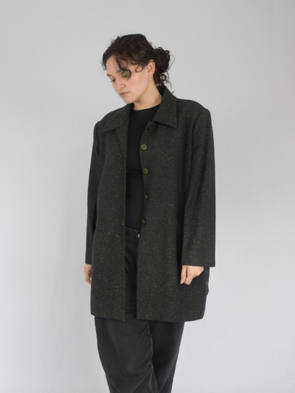 Gabardina salpicada en paño