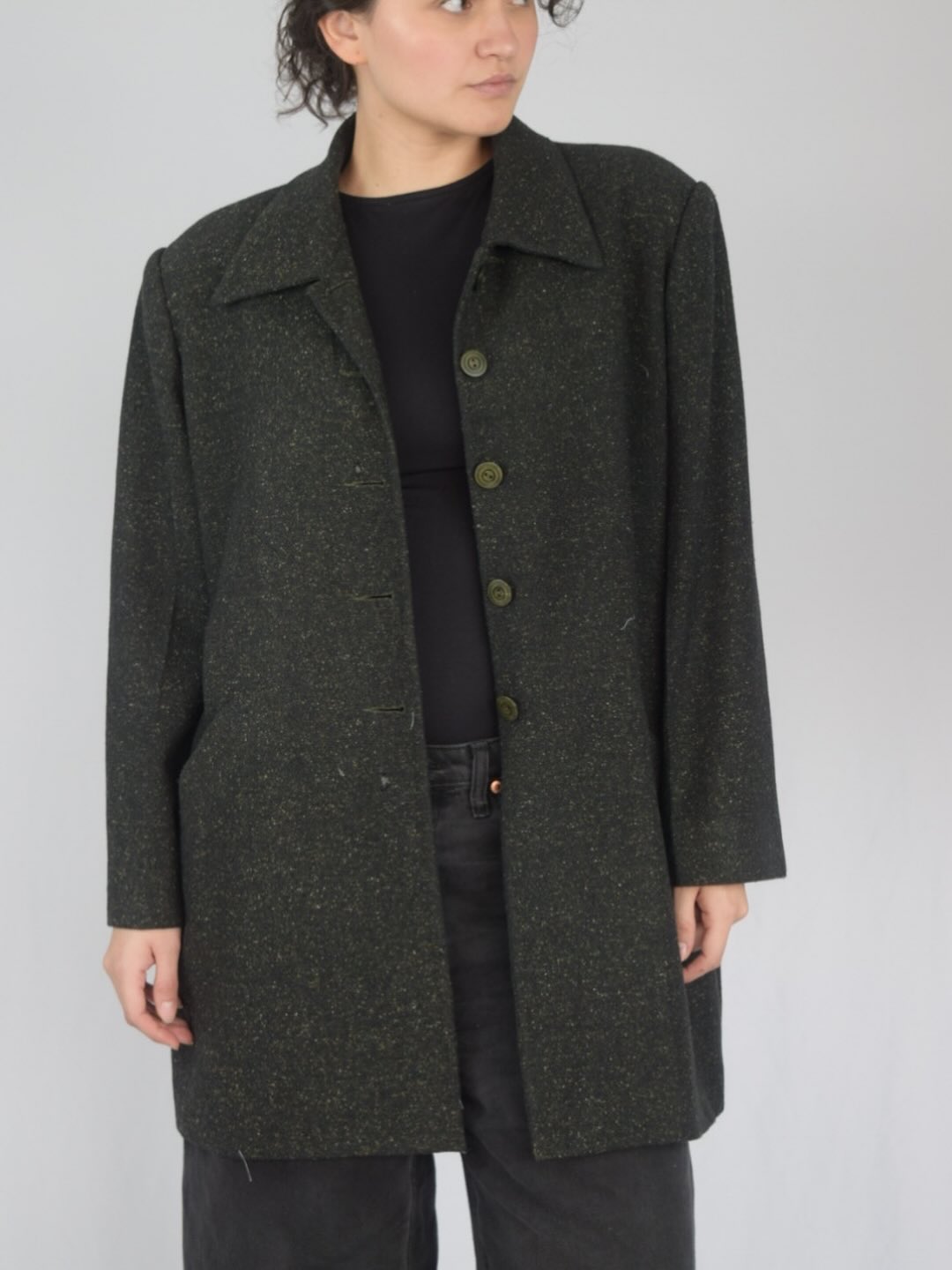 Gabardina salpicada en paño