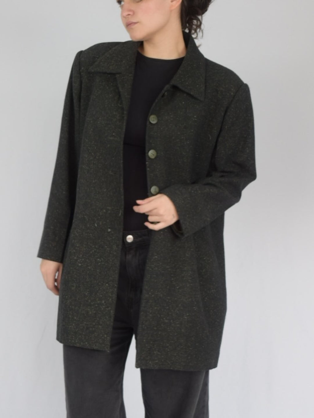 Gabardina salpicada en paño