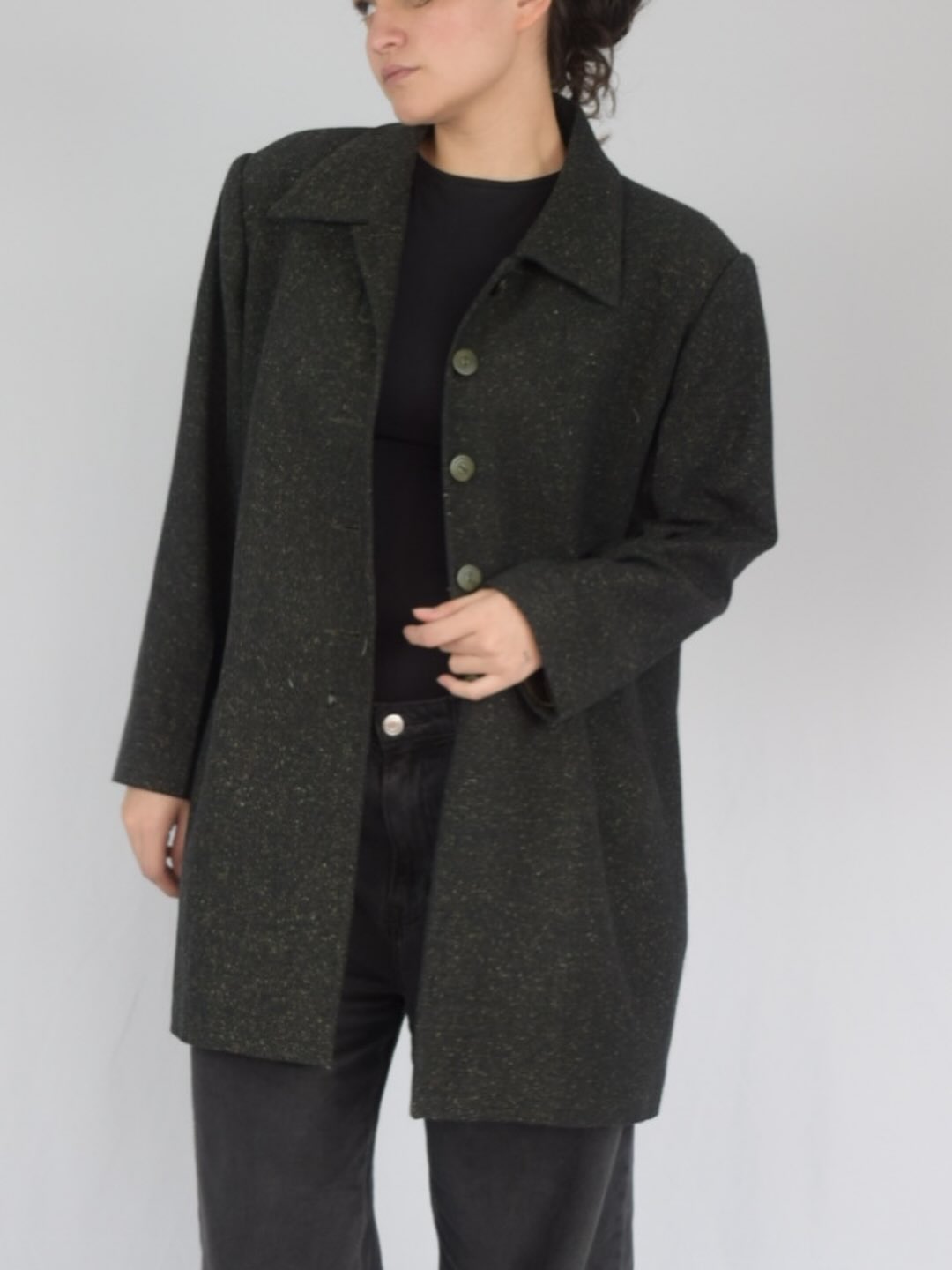 Gabardina salpicada en paño