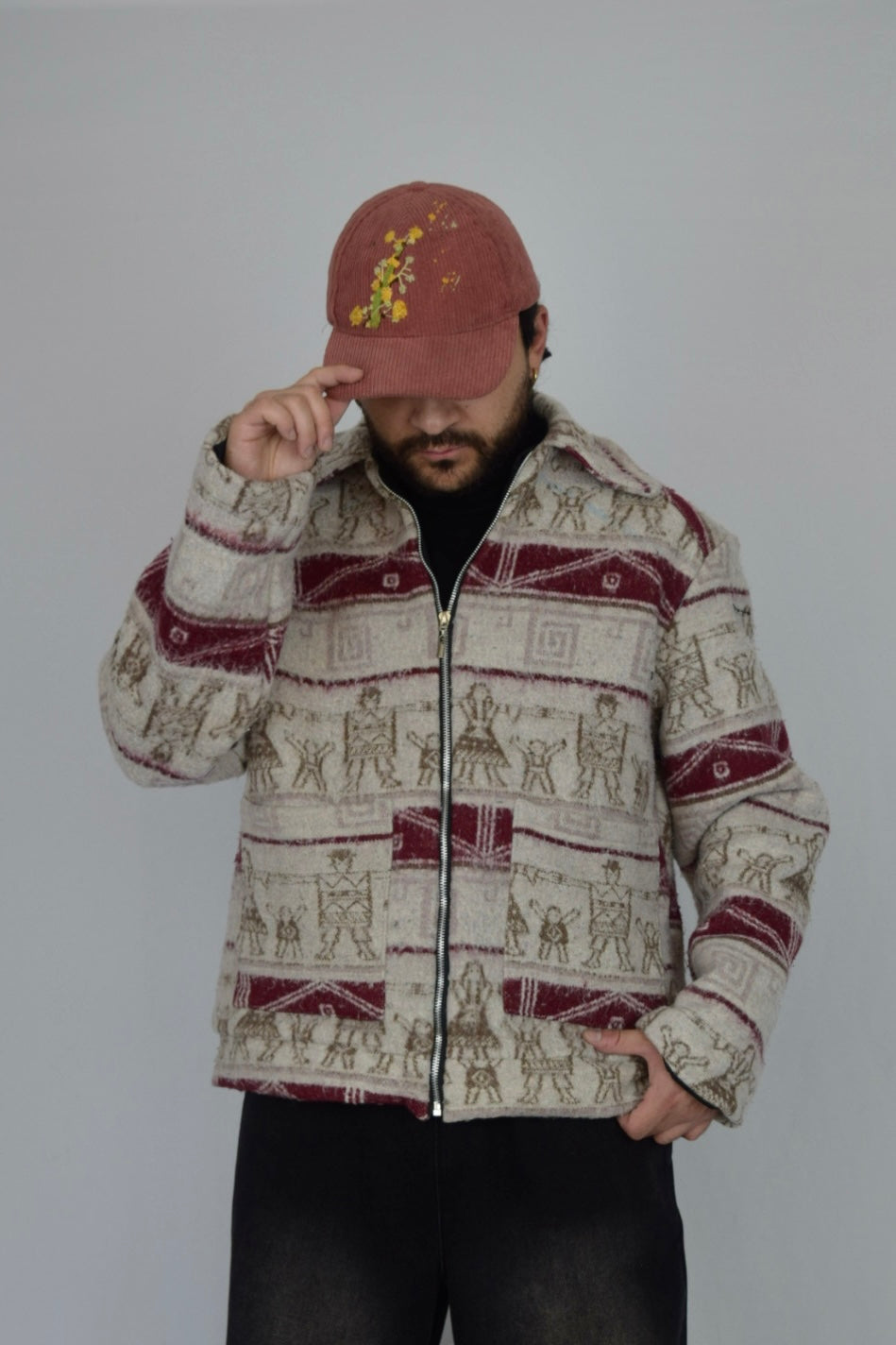 Chaqueta de tela recuperada