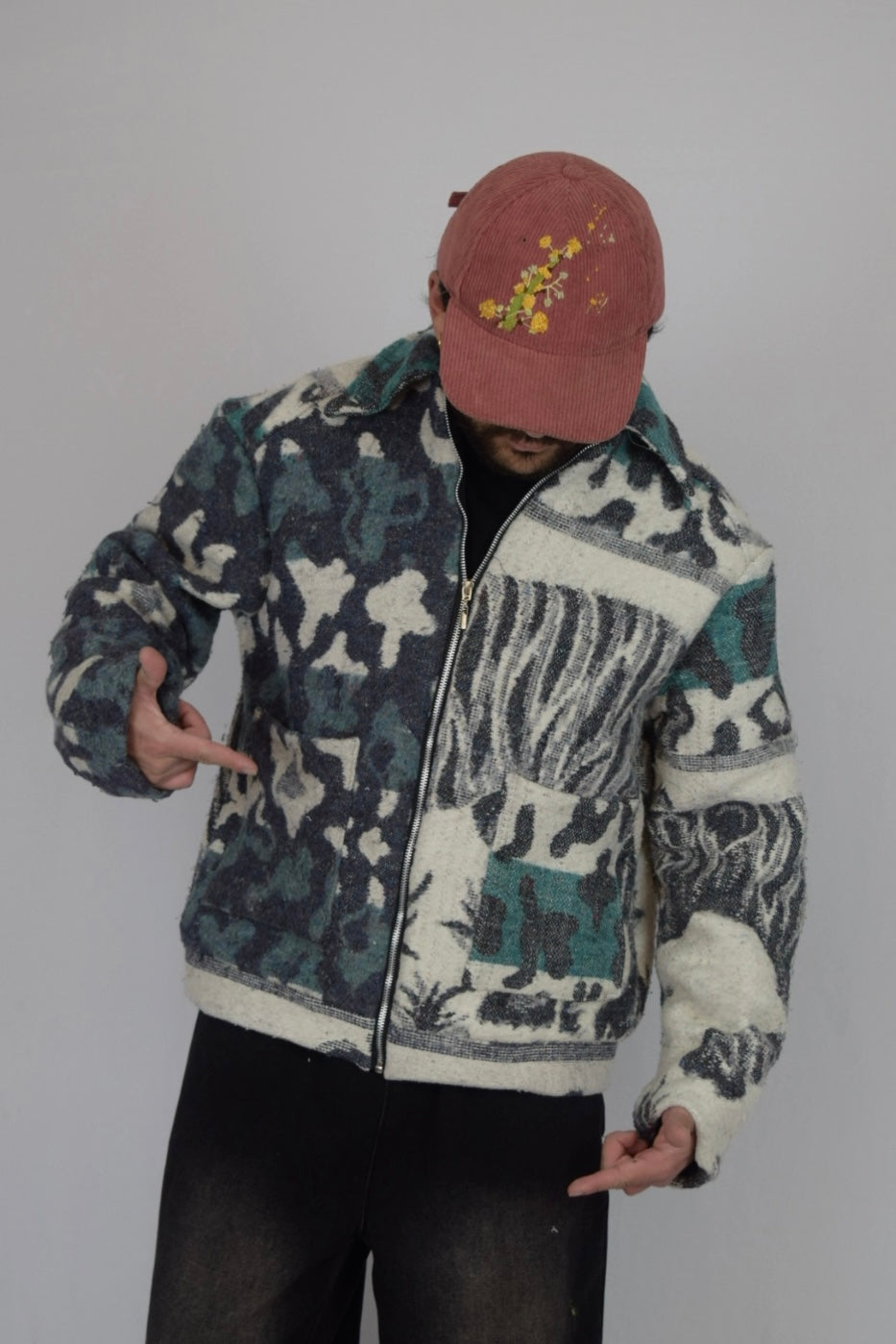 Chaqueta de tela recuperada