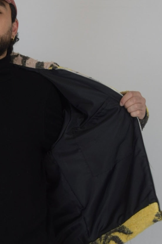chaqueta de tela recuperada