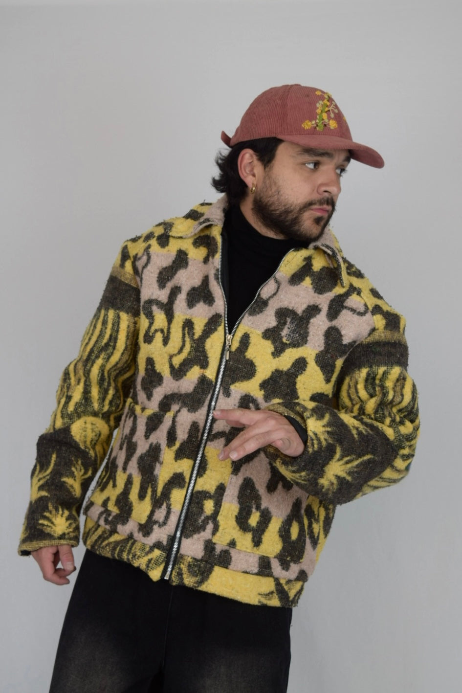 chaqueta de tela recuperada
