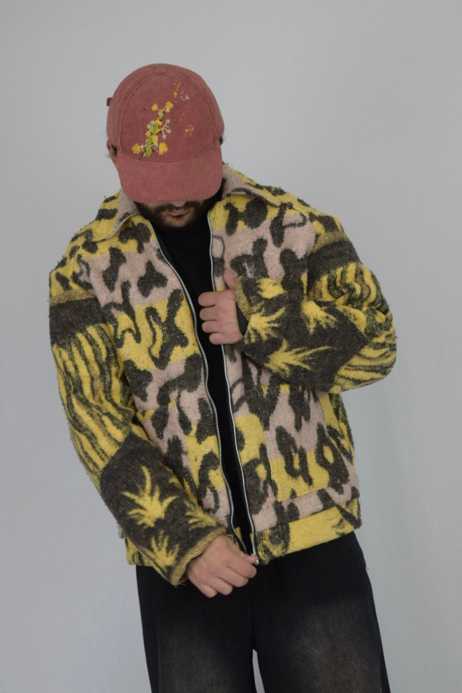 chaqueta de tela recuperada