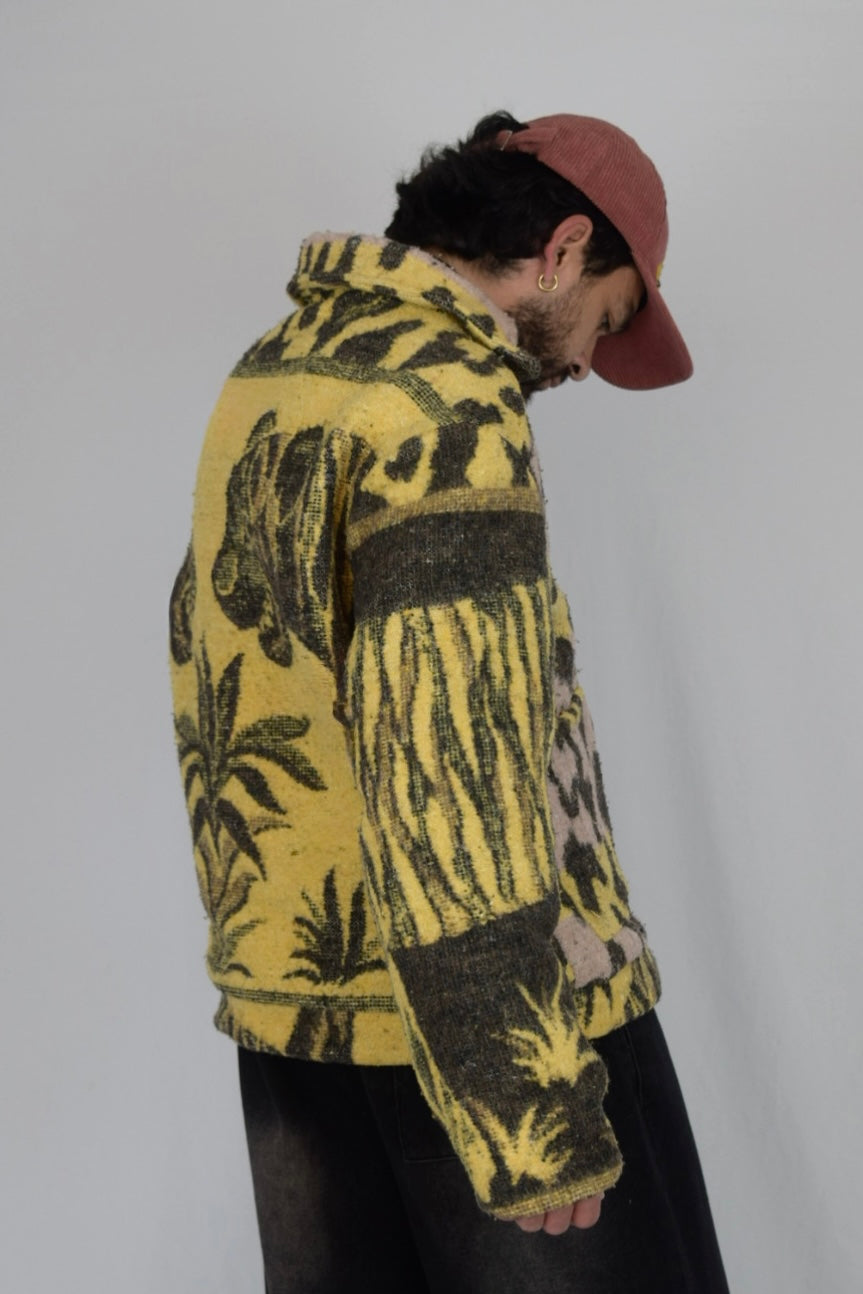 chaqueta de tela recuperada