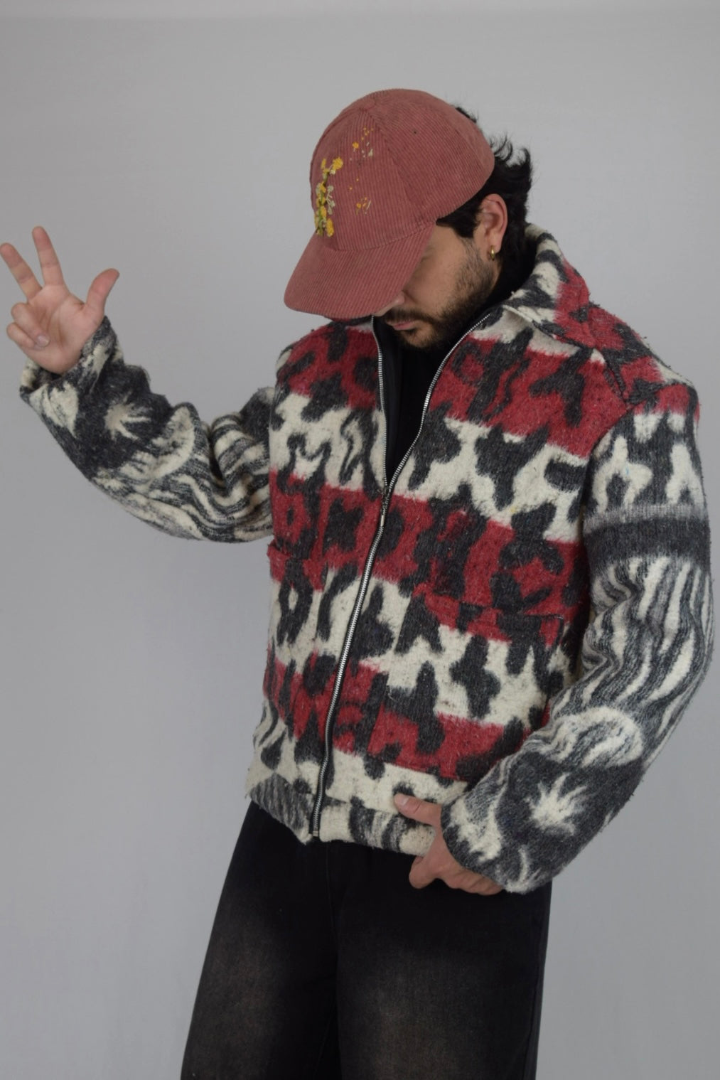 Chaqueta de tela recuperada