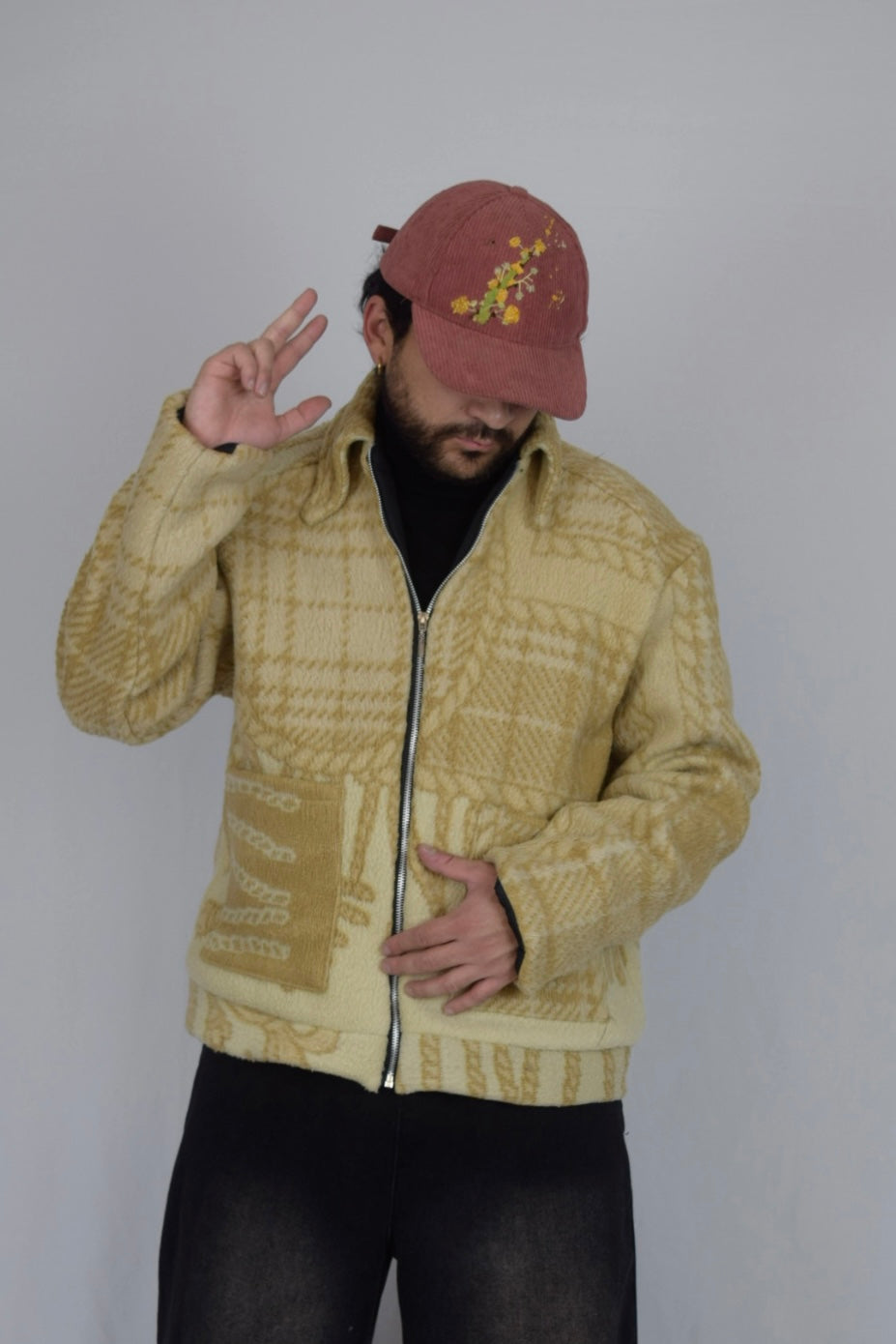 Chaqueta termica de tela recuperada