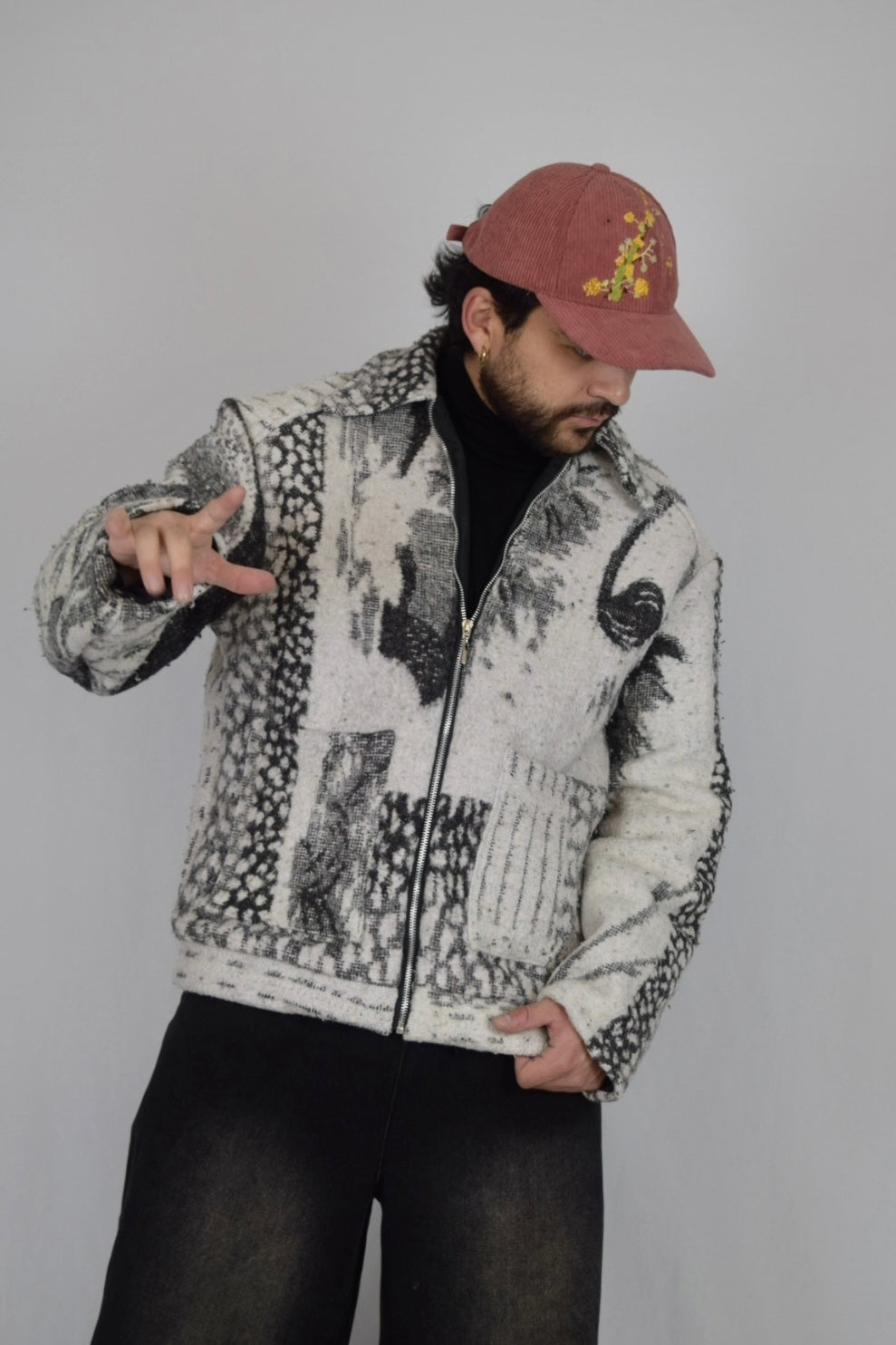 Chaqueta de tela recuperada