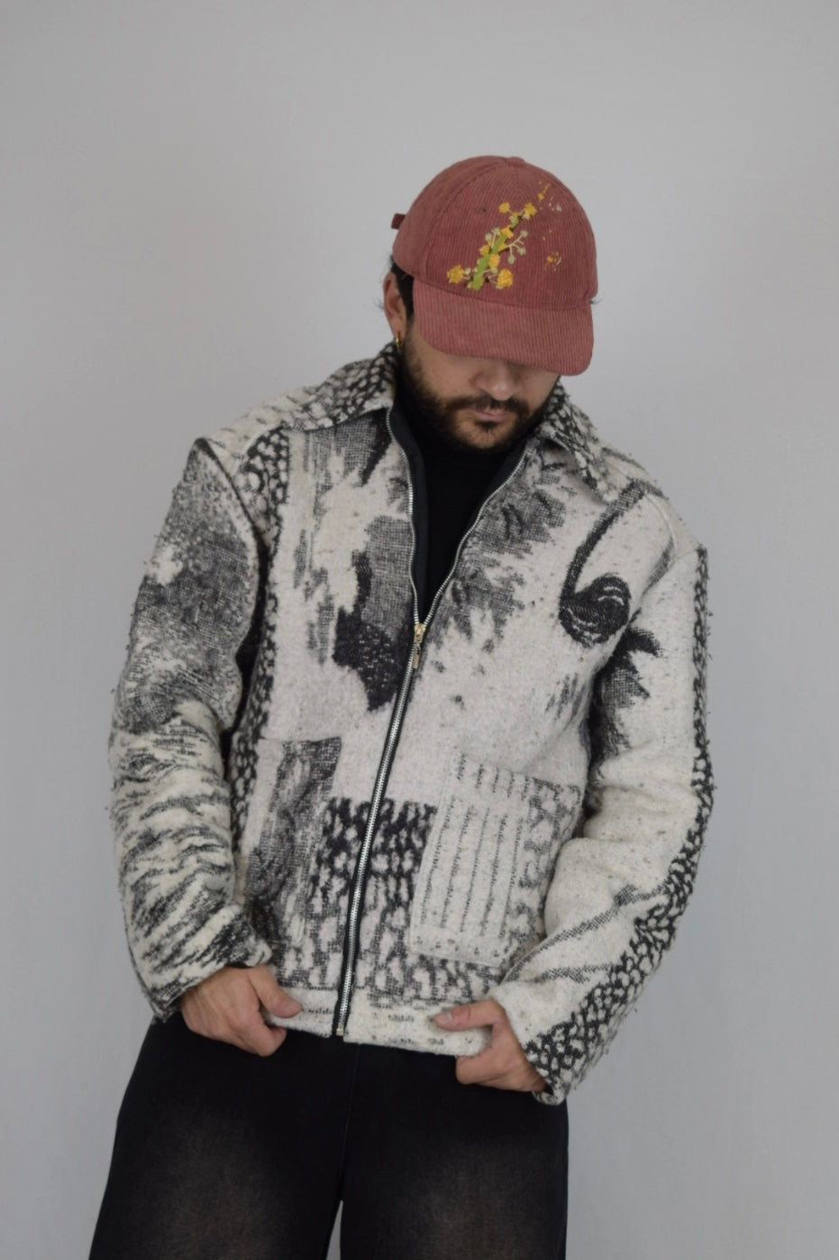 Chaqueta de tela recuperada