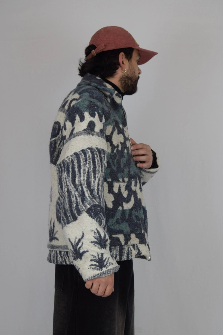 chaqueta térmica de tela recuperada