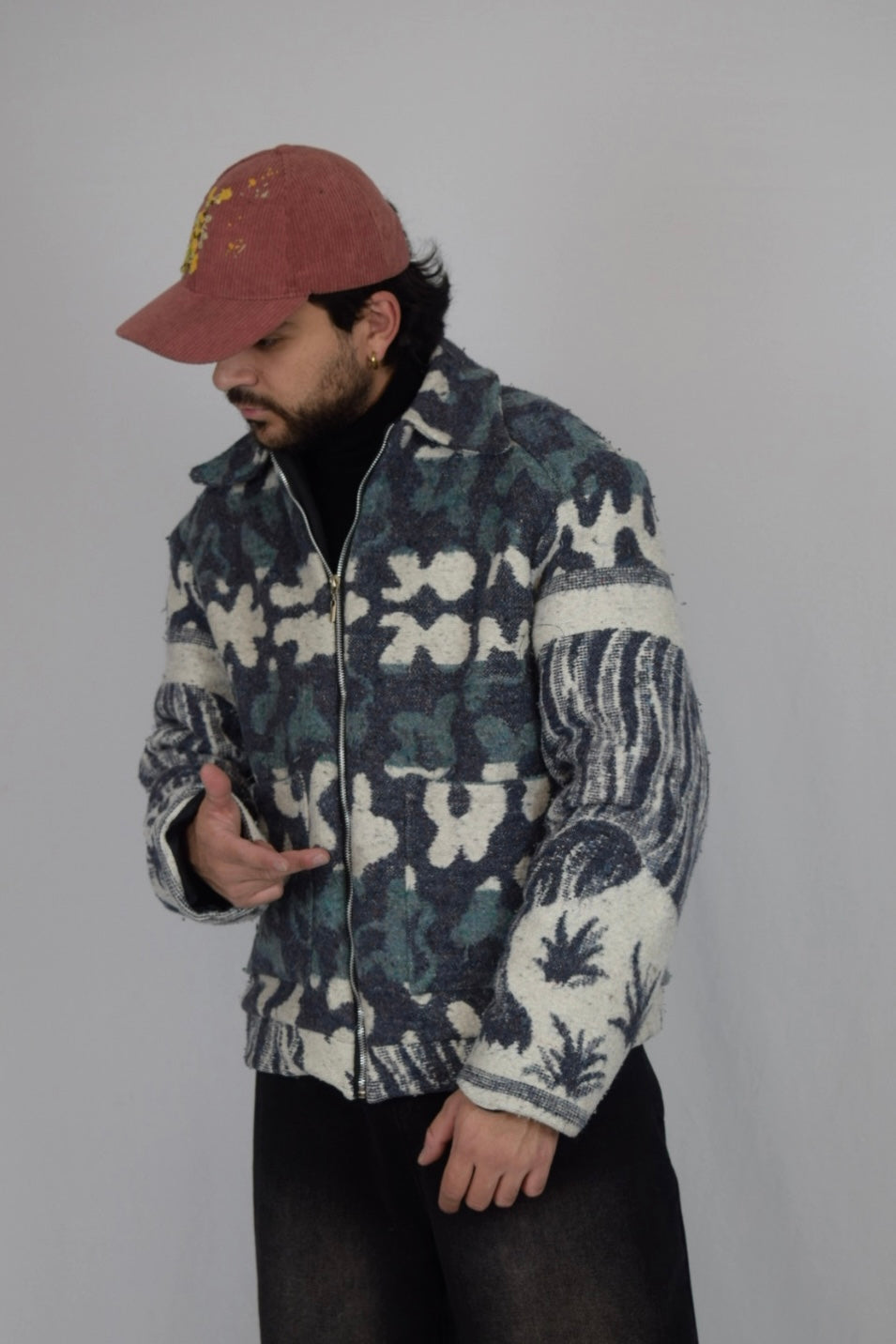 chaqueta térmica de tela recuperada