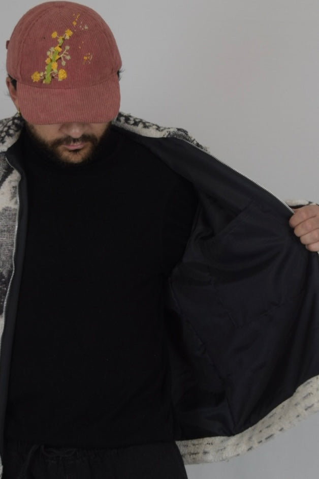 chaqueta térmica de tela recuperada